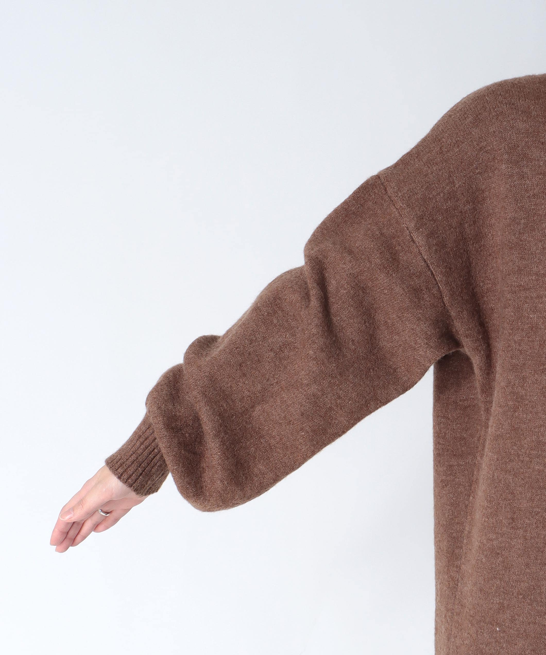 バルーン袖ロングカーディガン