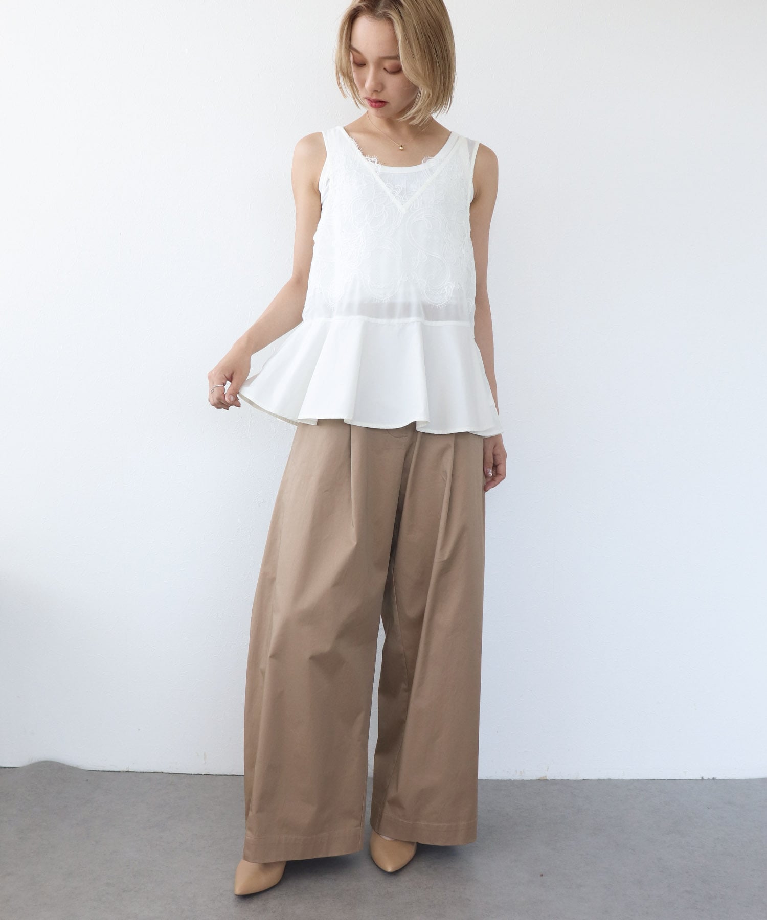《WEB先行発売》レースシアータンクトップ