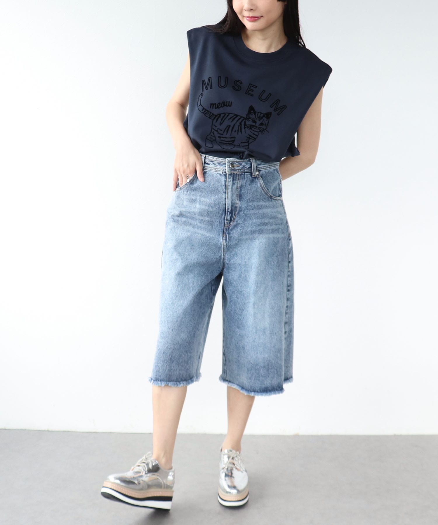 デニムハーフパンツ
