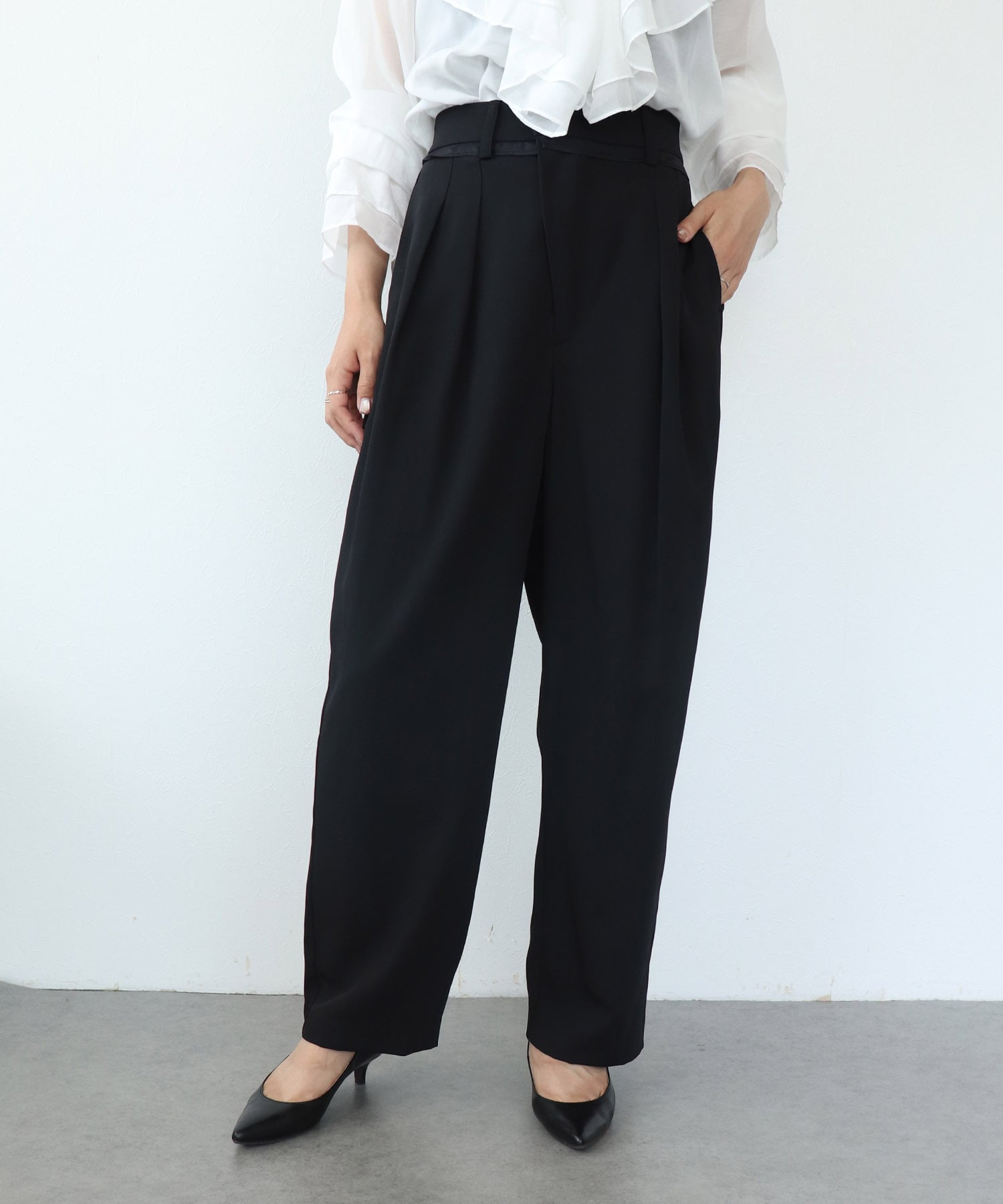 アシメフロントパンツ