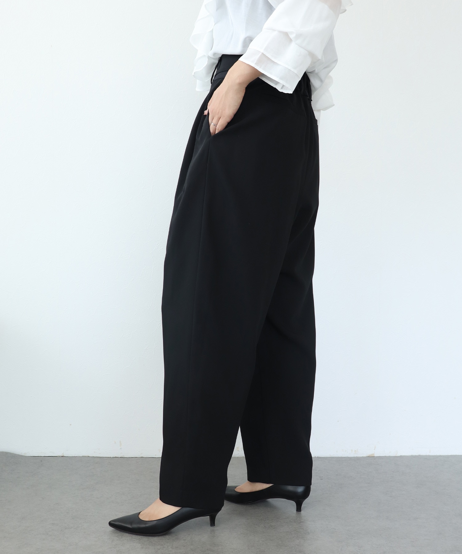 アシメフロントパンツ