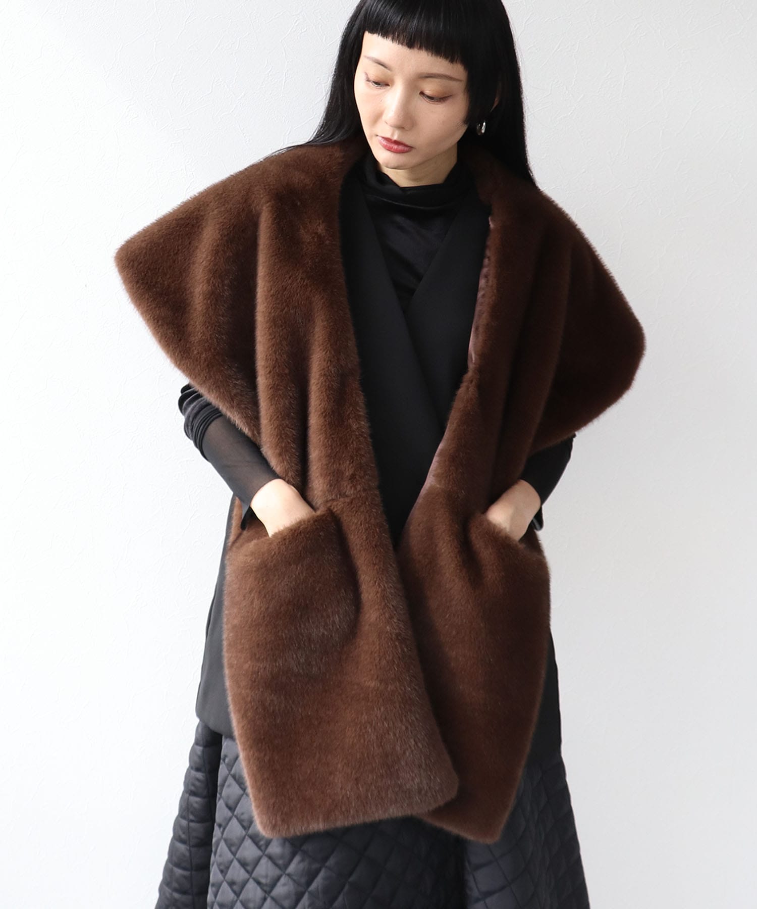 ミンクエコファーストール