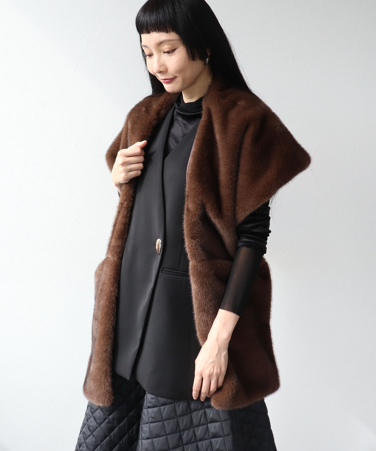 ミンクエコファーストール