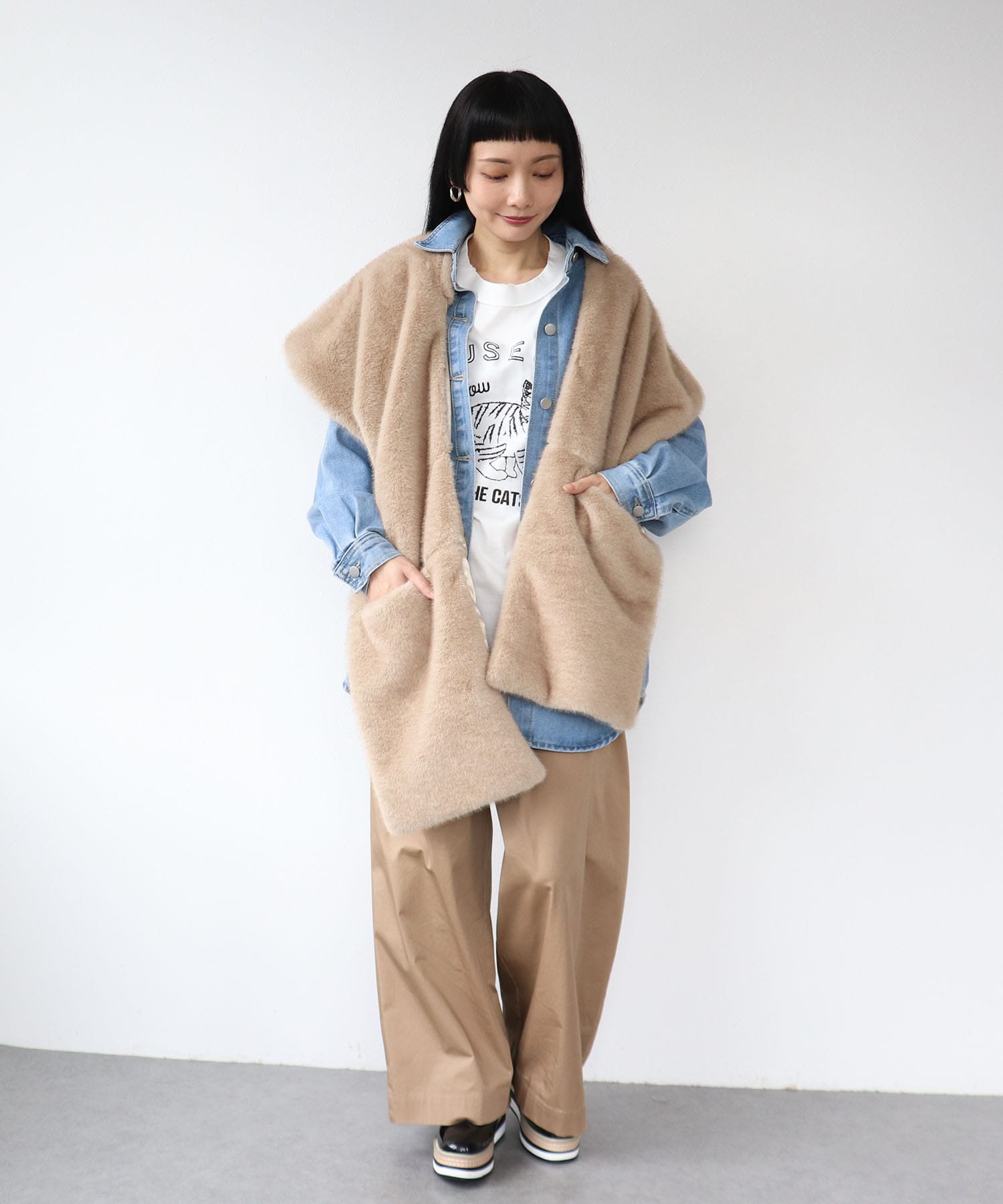 ミンクエコファーストール