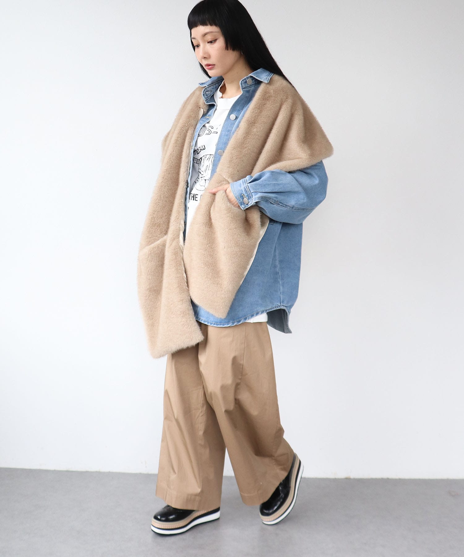 ミンクエコファーストール