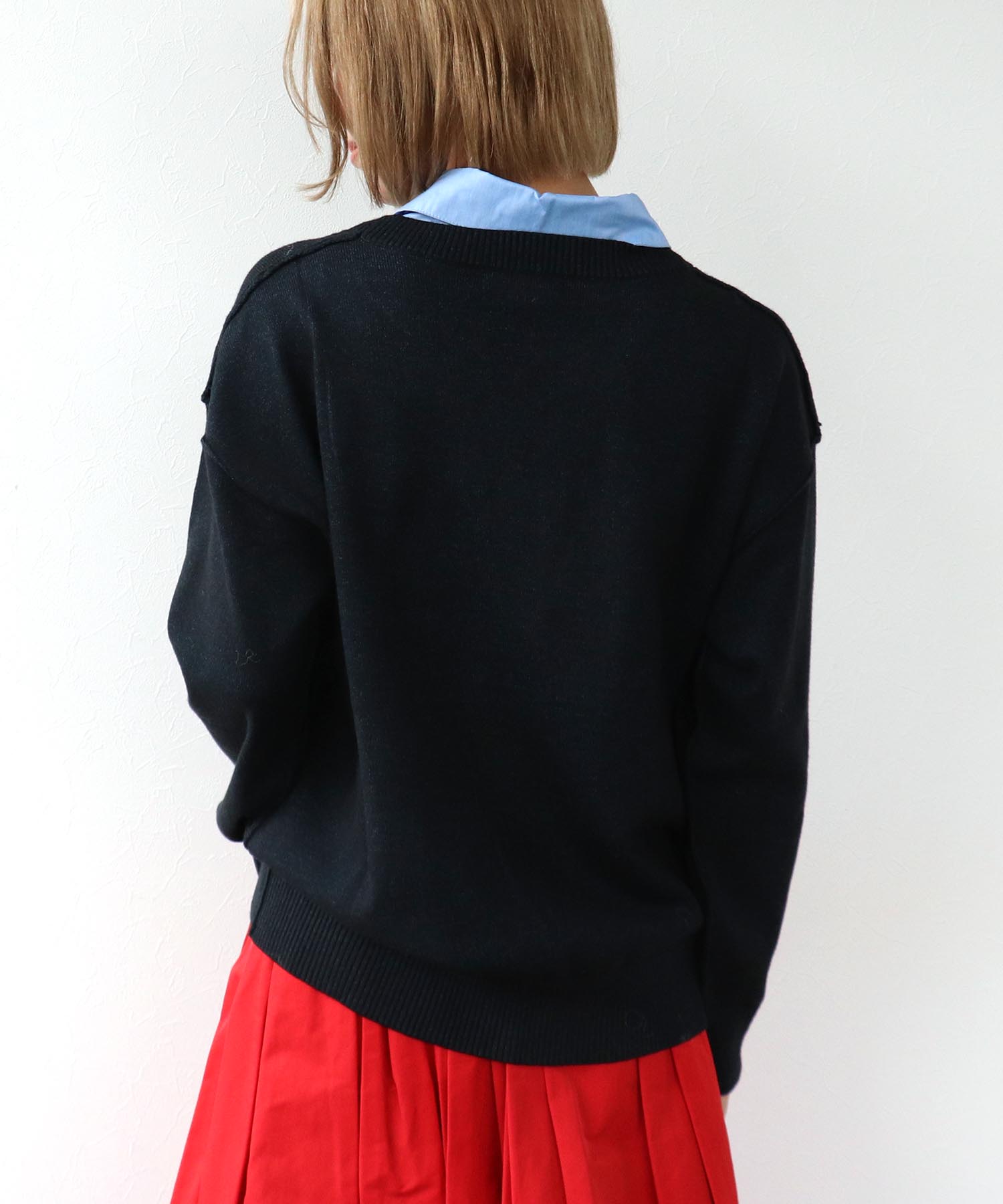 ネコジャガードニットプルオーバー