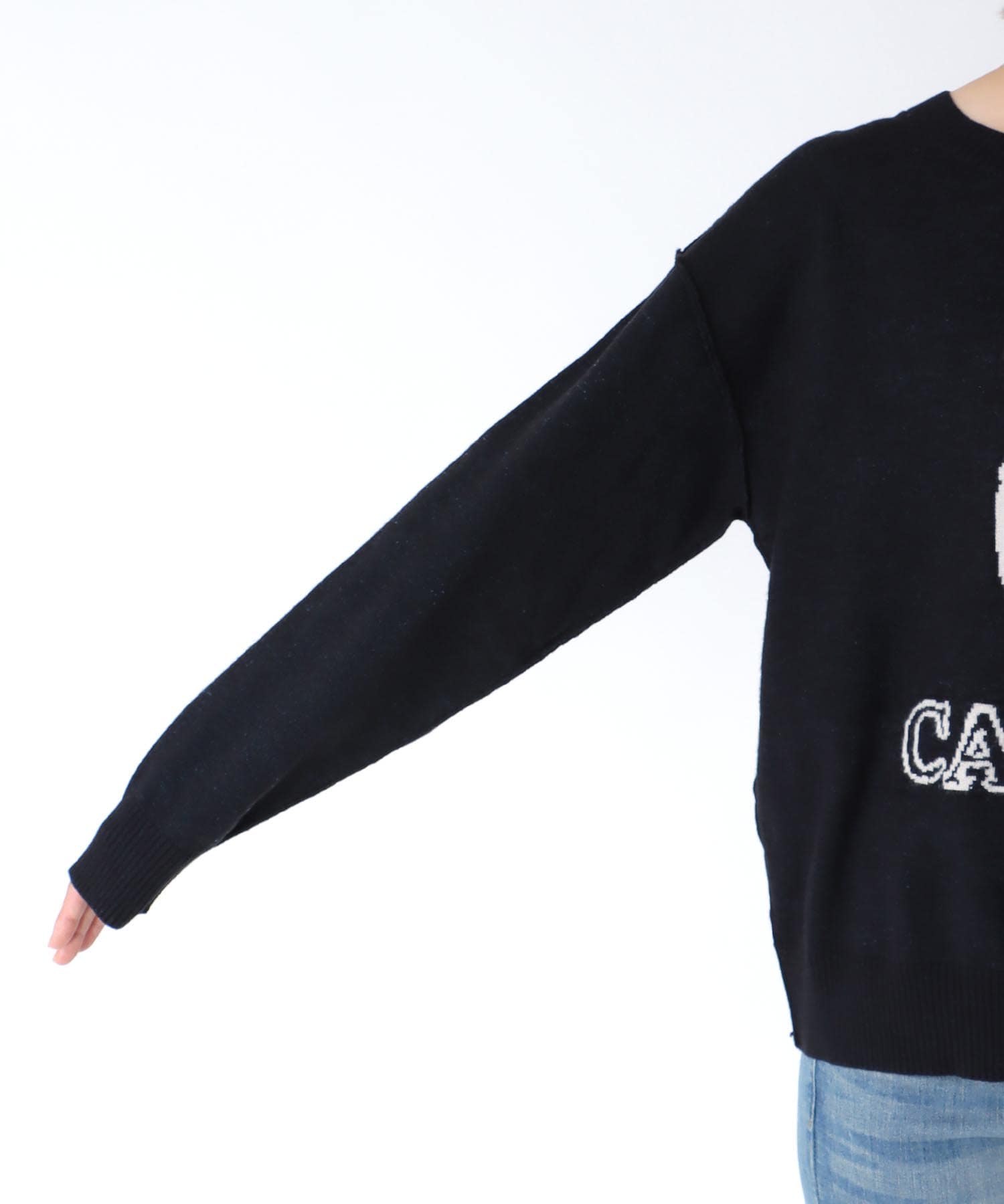 ネコジャガードニットプルオーバー