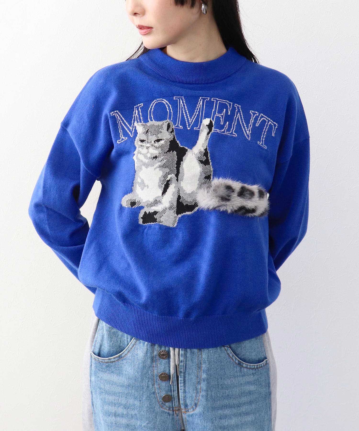 【WEB先行発売】ストレッチCATジャガードニットプルオーバー