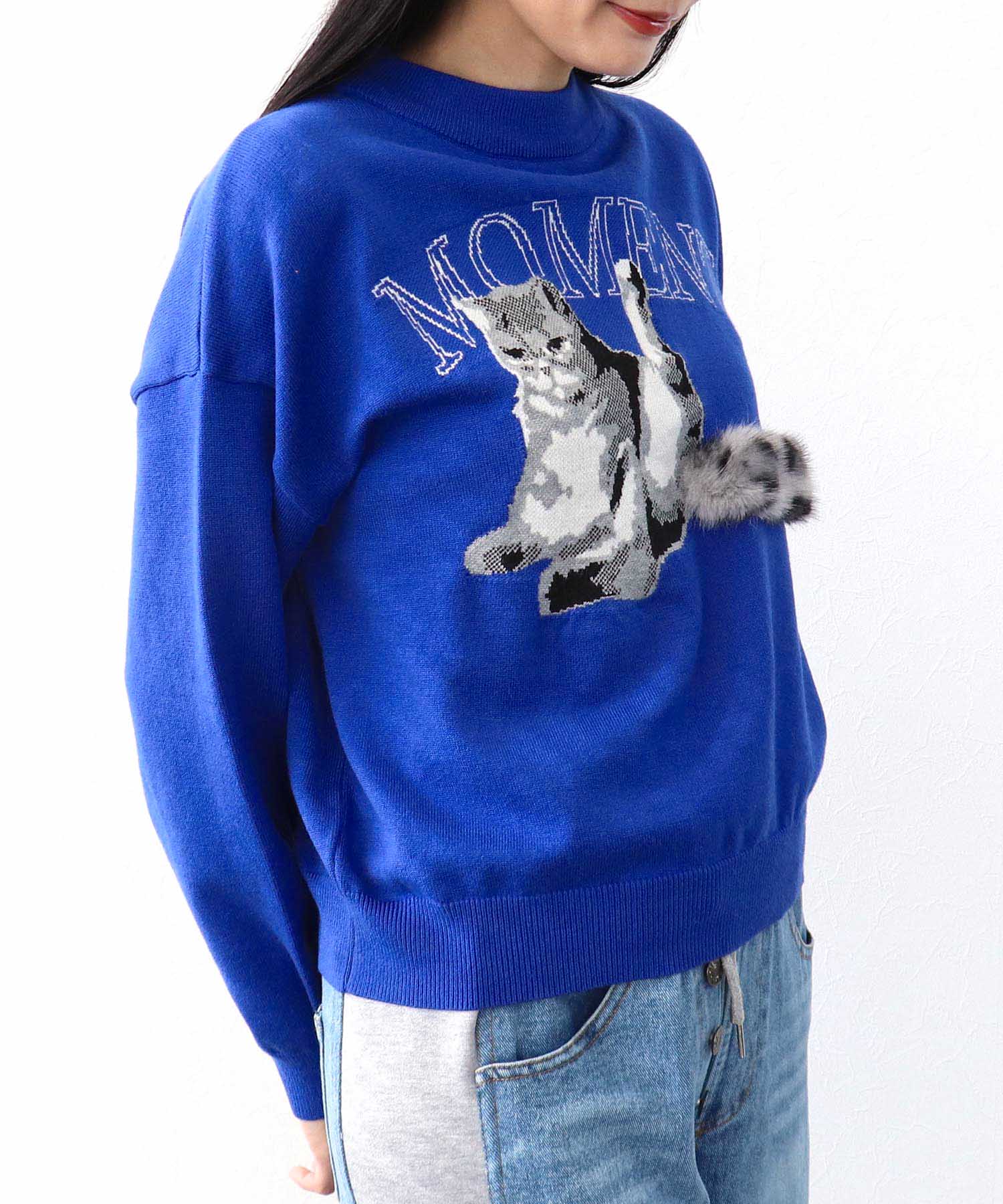 【WEB先行発売】ストレッチCATジャガードニットプルオーバー