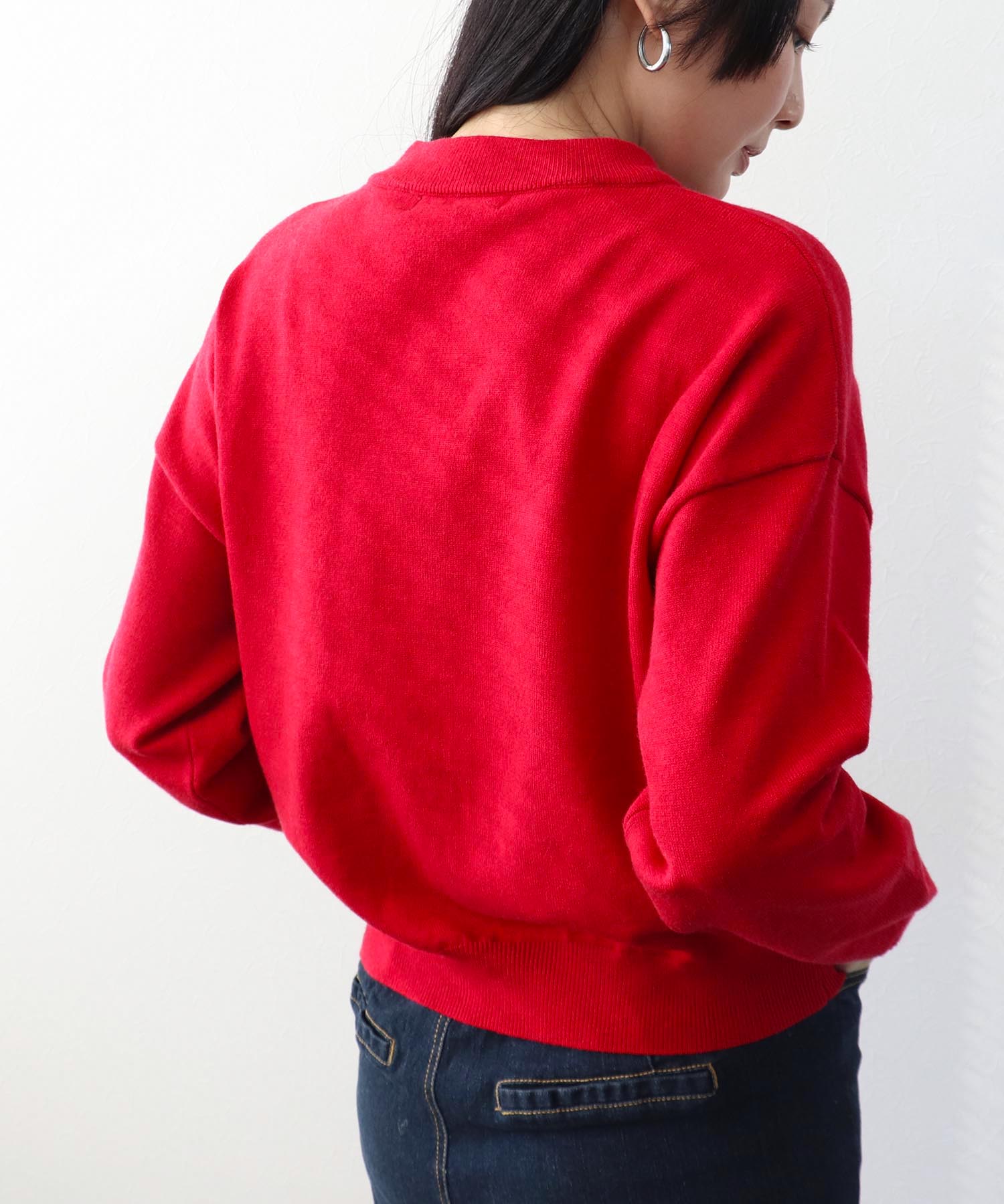 【WEB先行発売】ストレッチCATジャガードニットプルオーバー