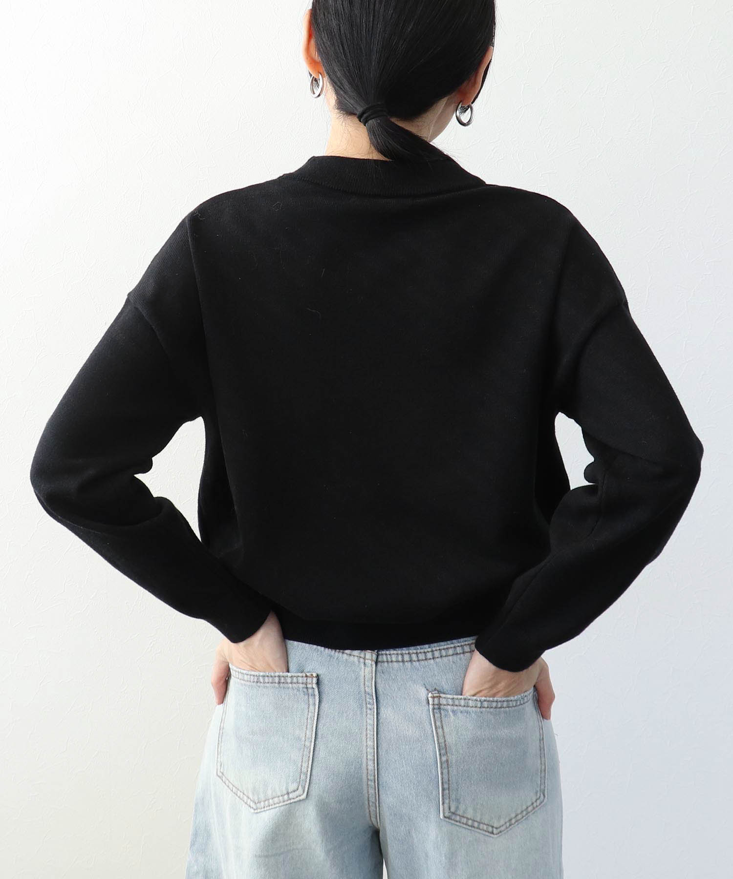 【WEB先行発売】ストレッチCATジャガードニットプルオーバー