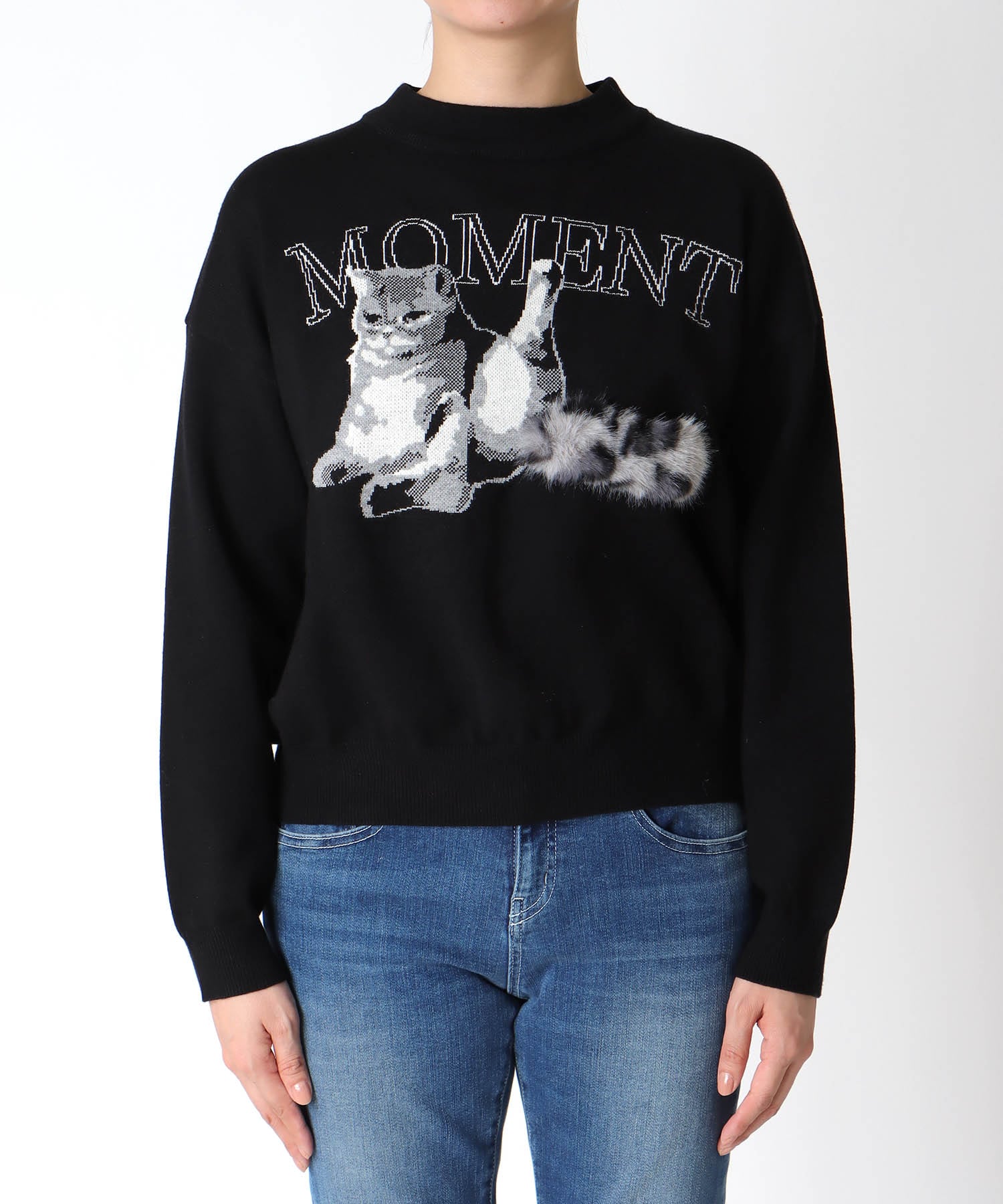 【WEB先行発売】ストレッチCATジャガードニットプルオーバー