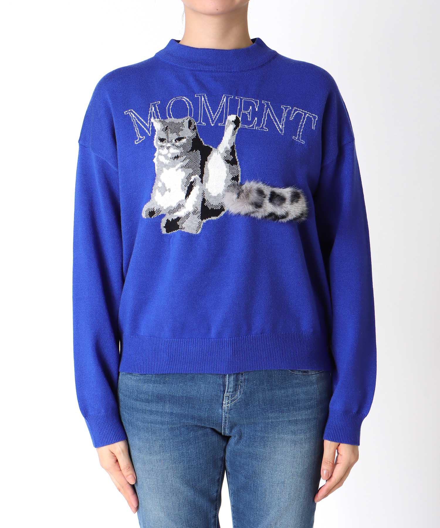 【WEB先行発売】ストレッチCATジャガードニットプルオーバー