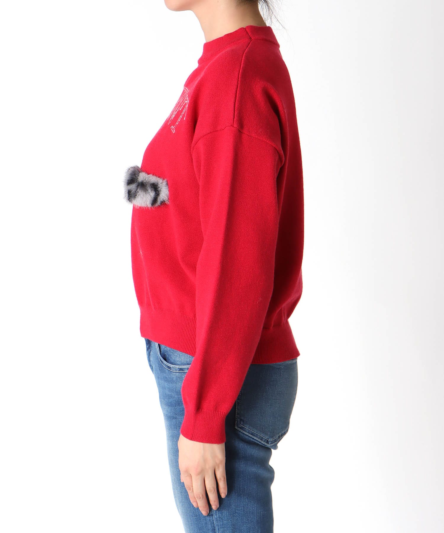 【WEB先行発売】ストレッチCATジャガードニットプルオーバー