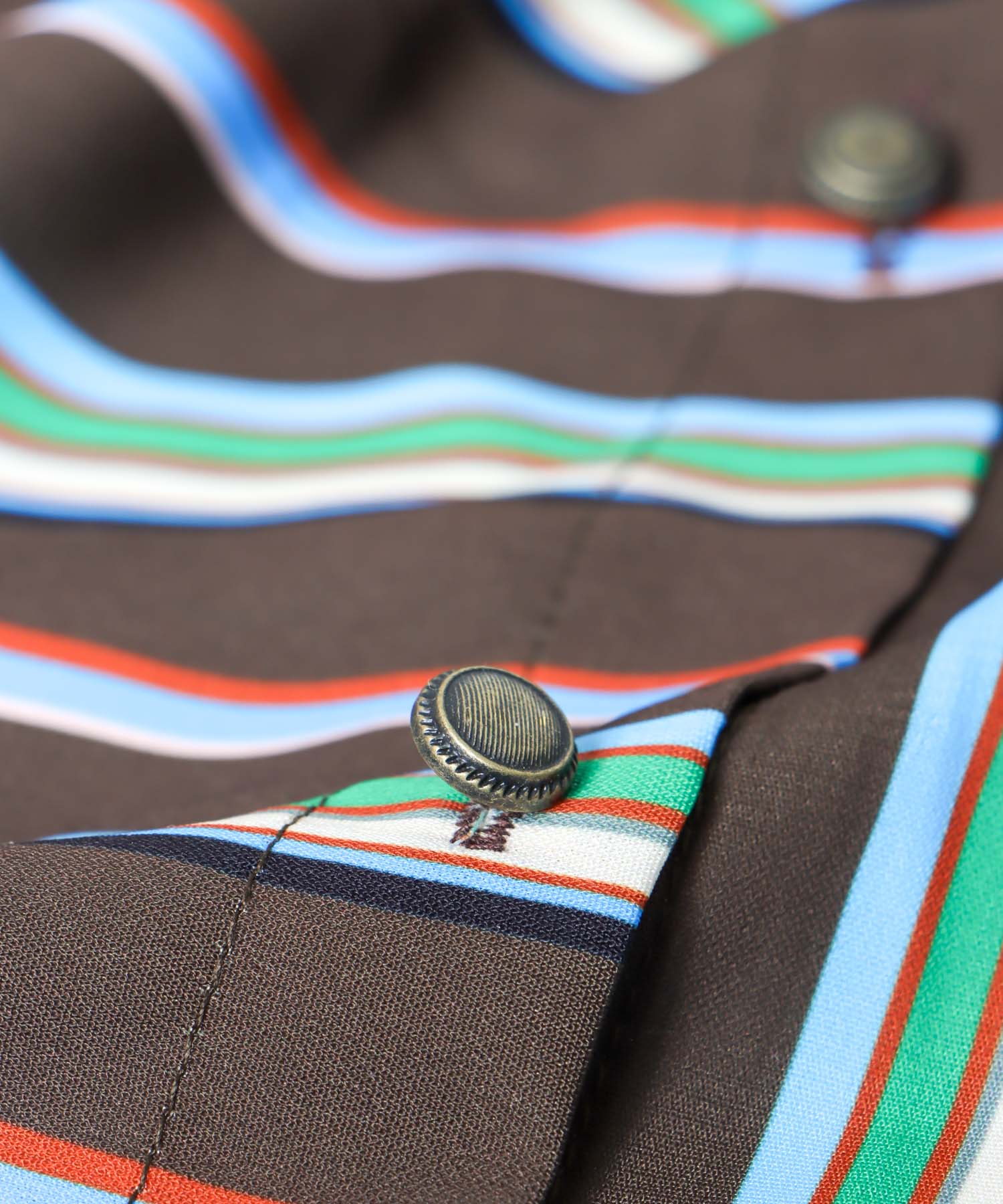 ランダムストライプ柄切替ワンピース