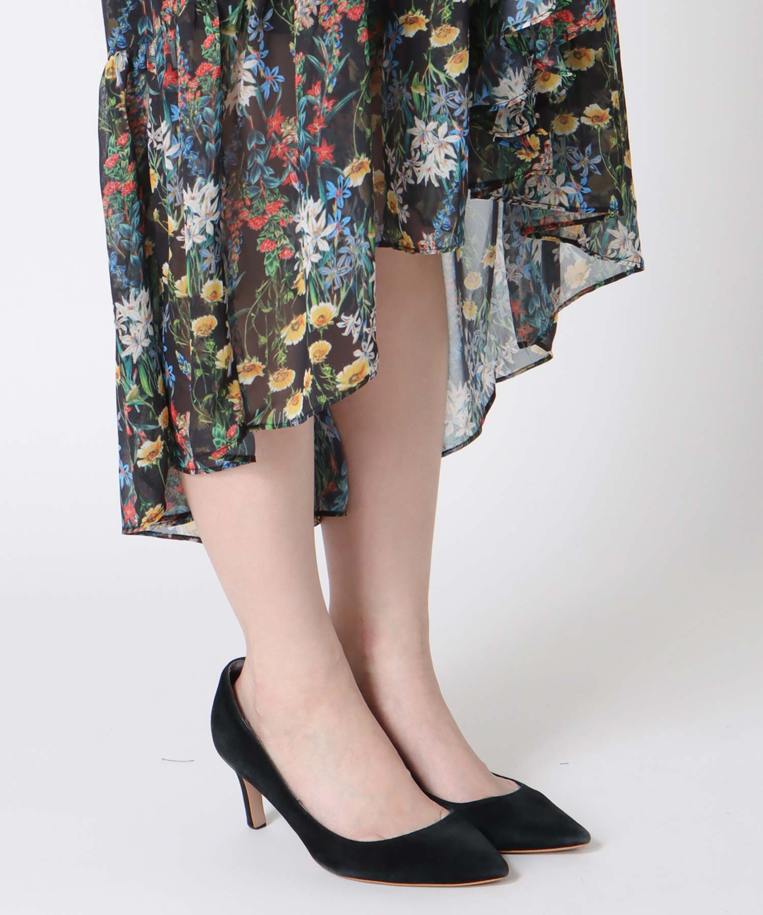 フリルカラーボリュームチュニックワンピース