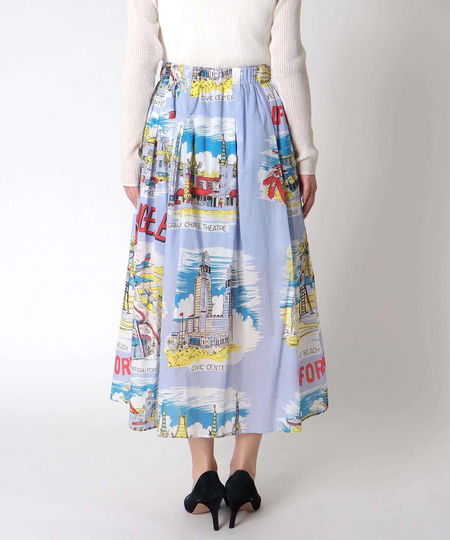 レトロヴィンテージ柄スカート