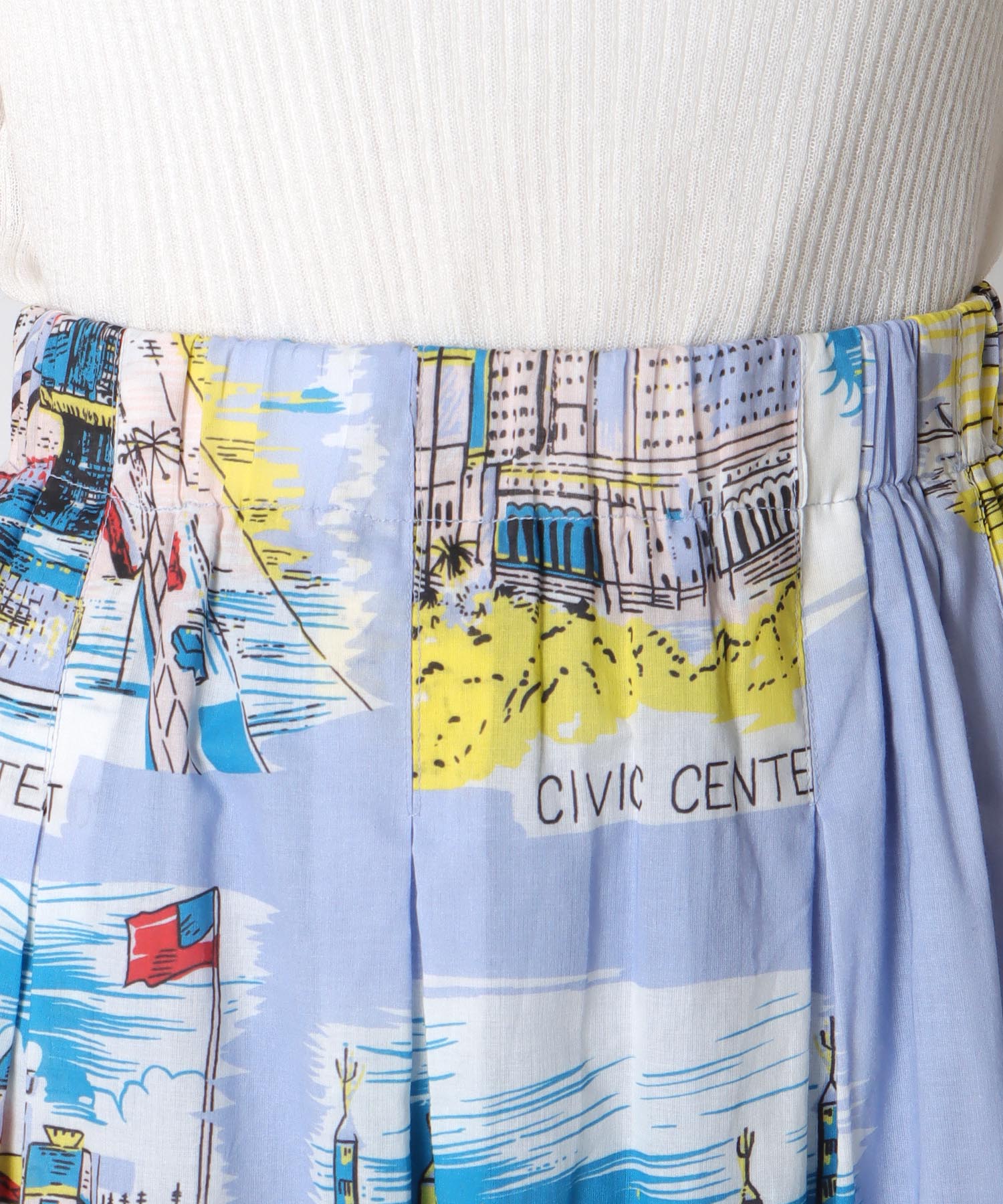 レトロヴィンテージ柄スカート