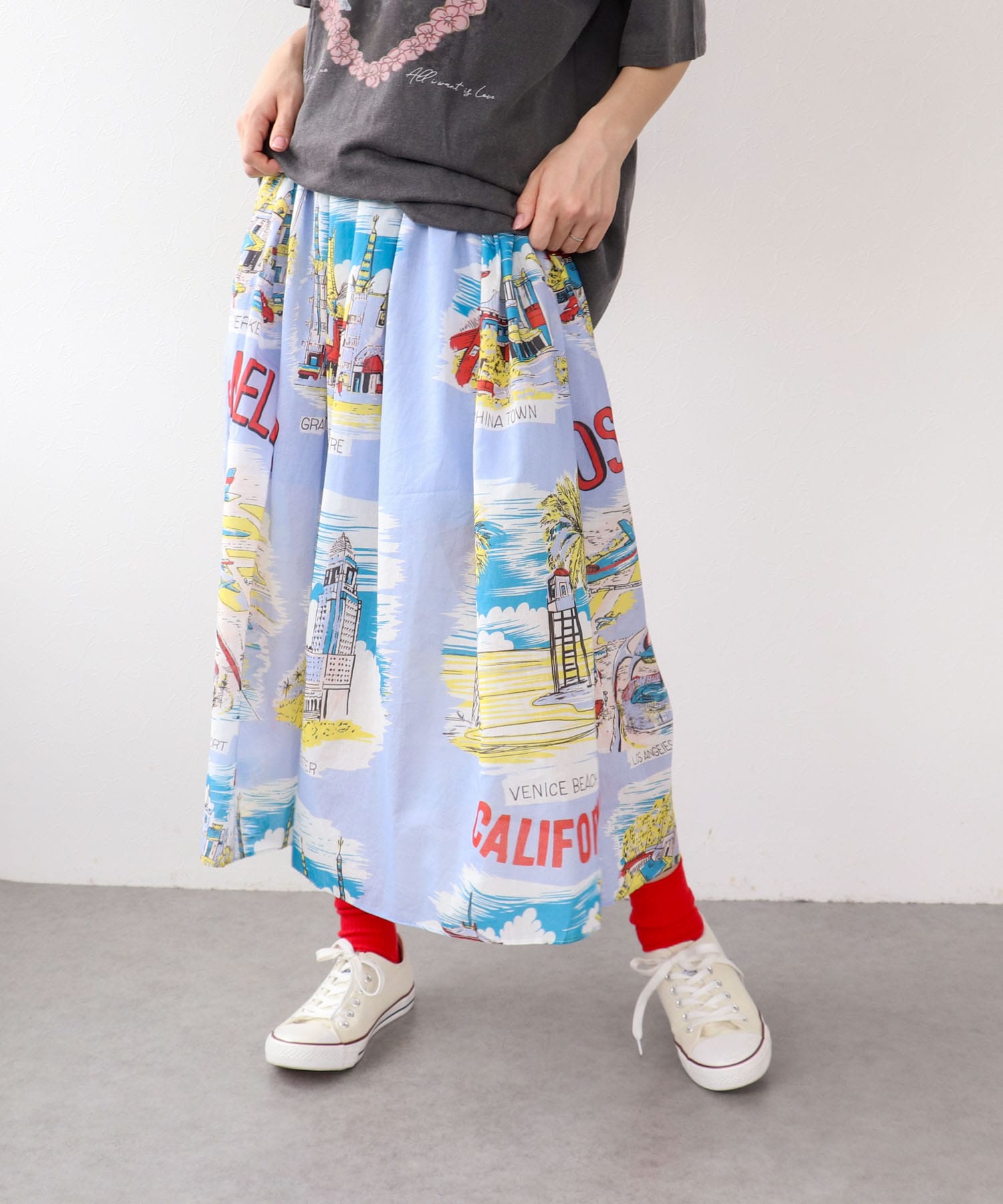 レトロヴィンテージ柄スカート