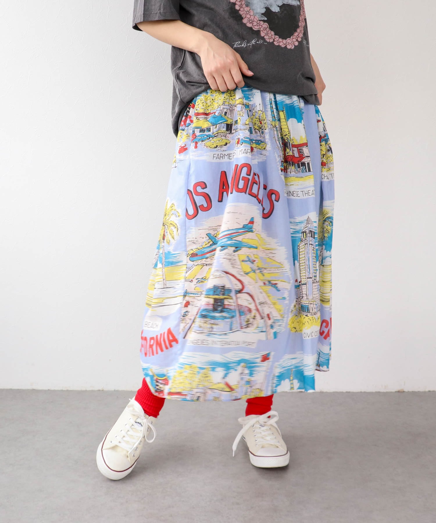 レトロヴィンテージ柄スカート