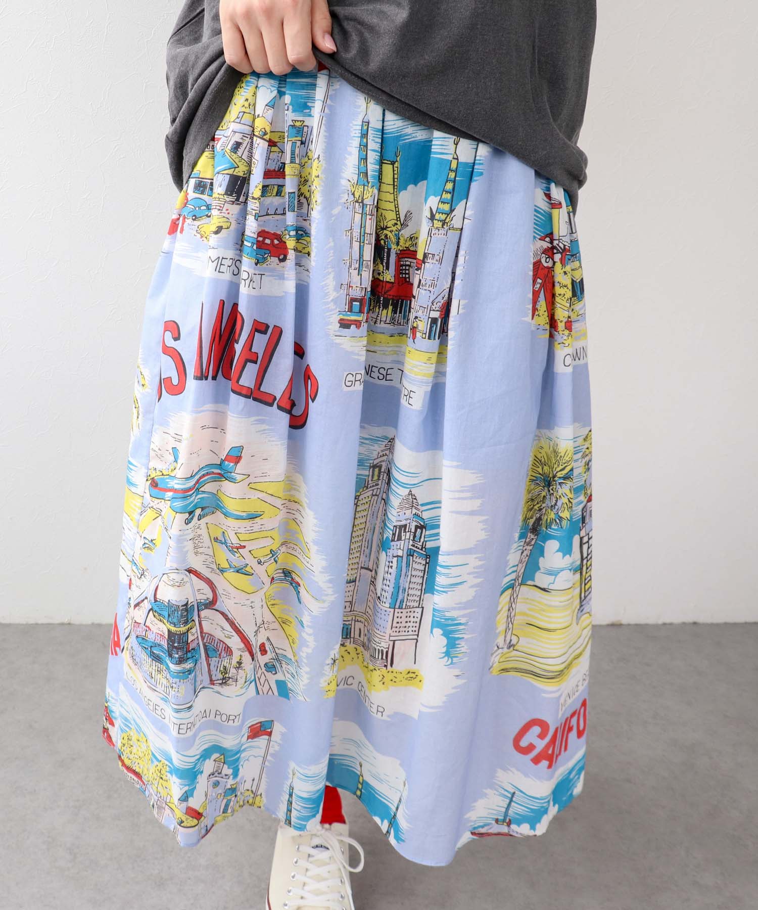 レトロヴィンテージ柄スカート