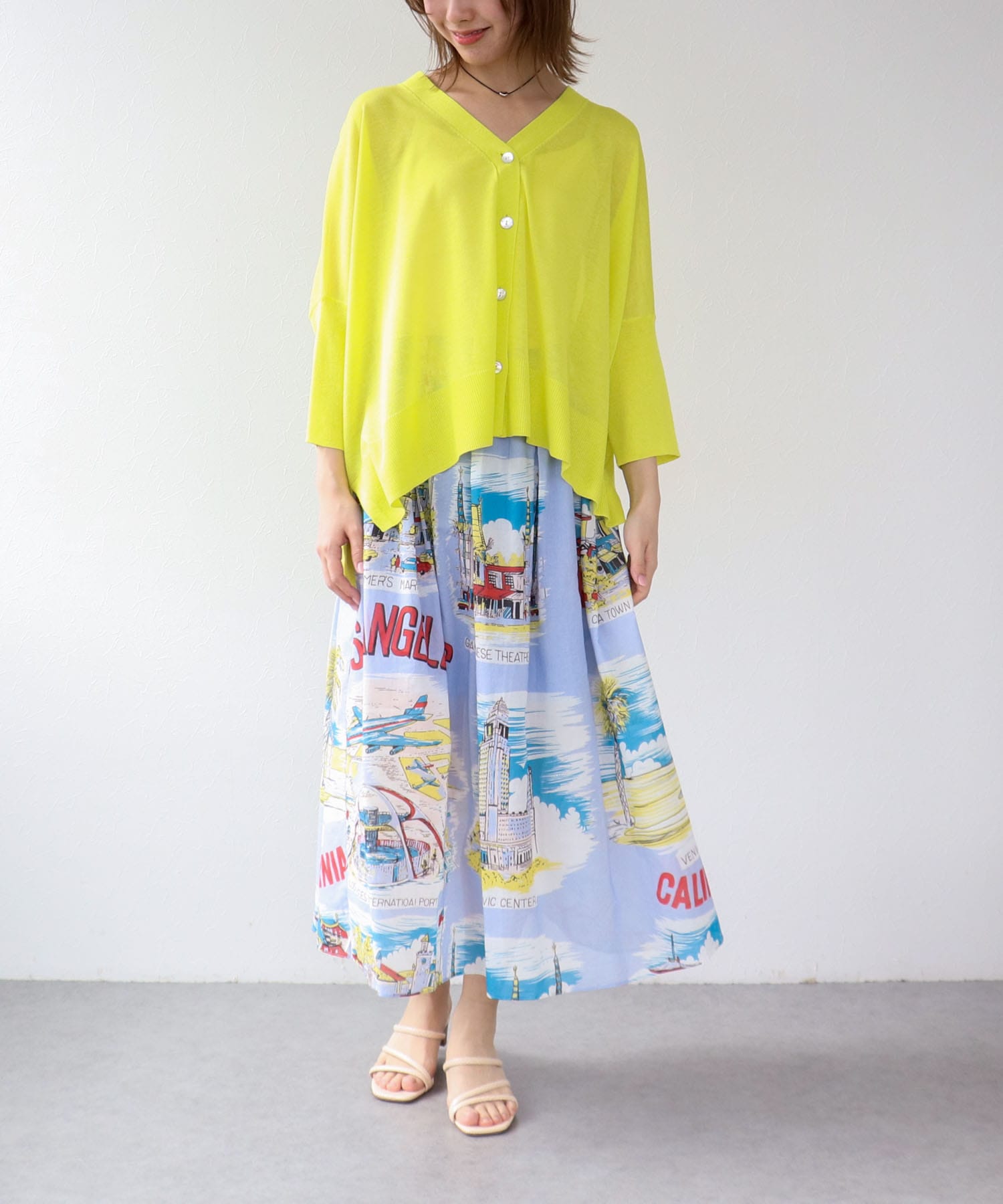 レトロヴィンテージ柄スカート