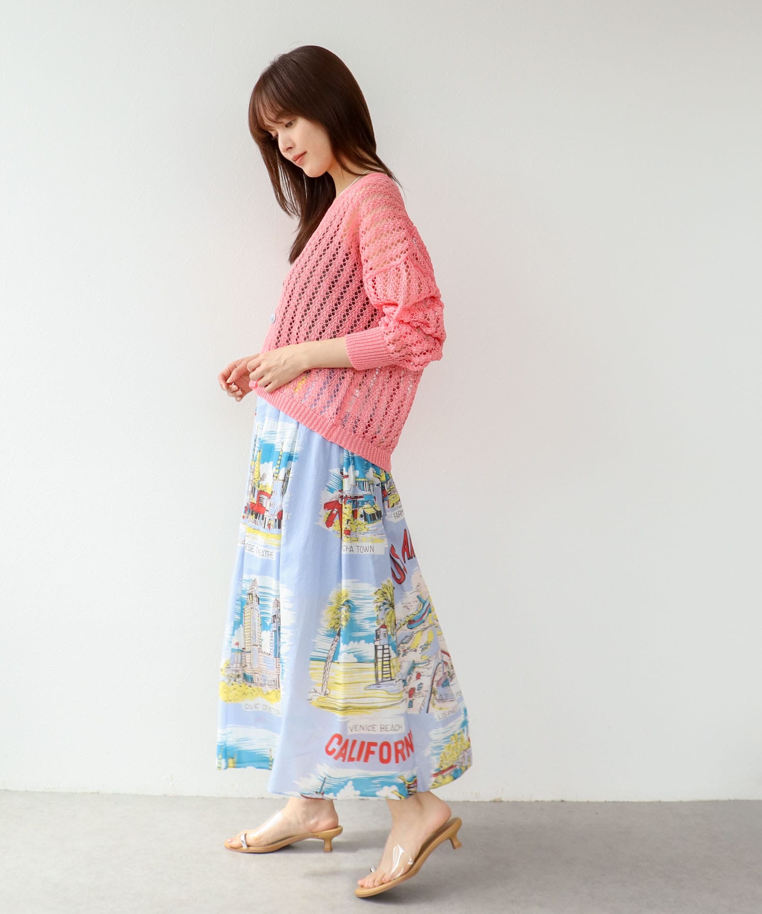 レトロヴィンテージ柄スカート