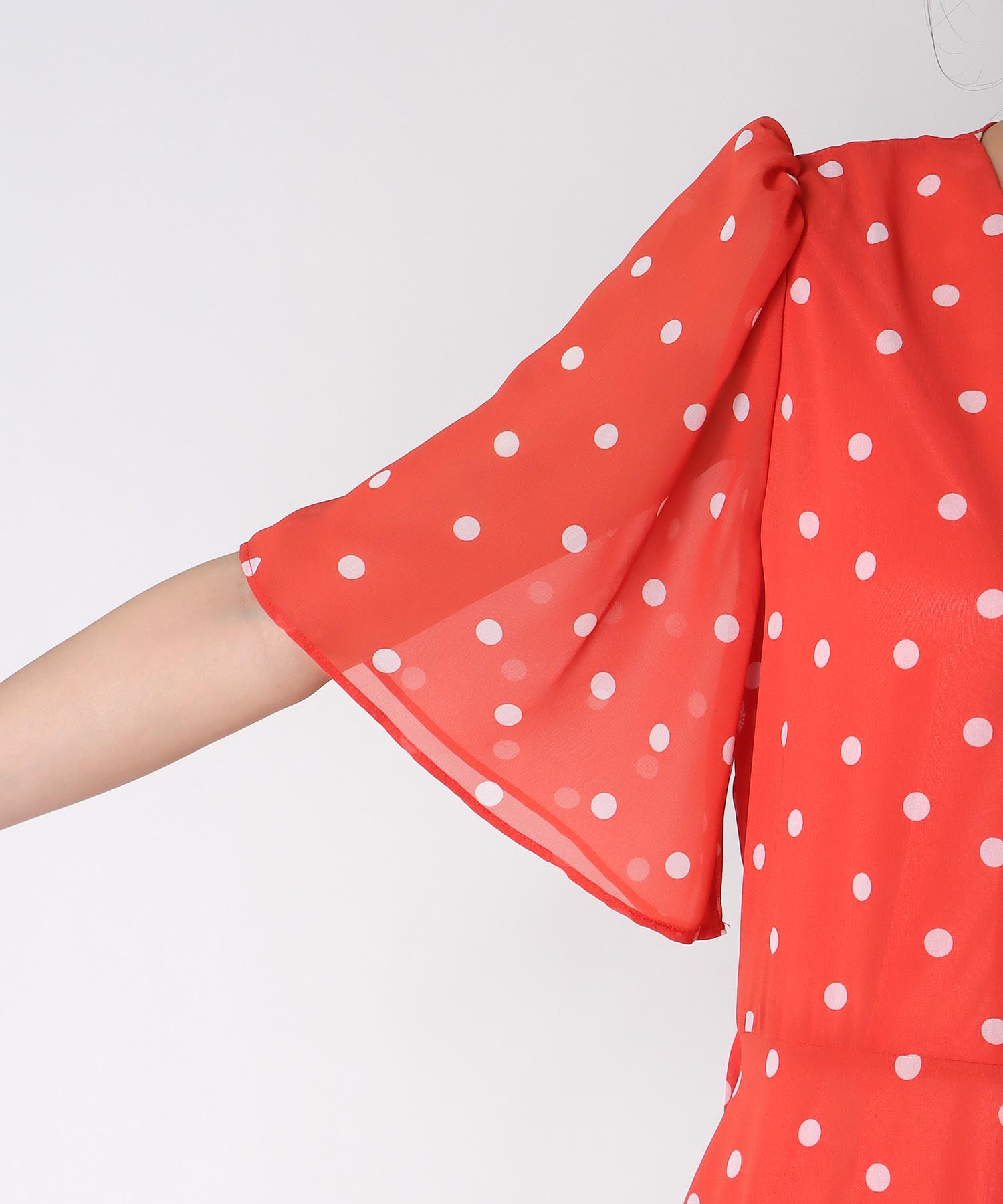 〔お家で試着〕ドット柄レトロワンピース