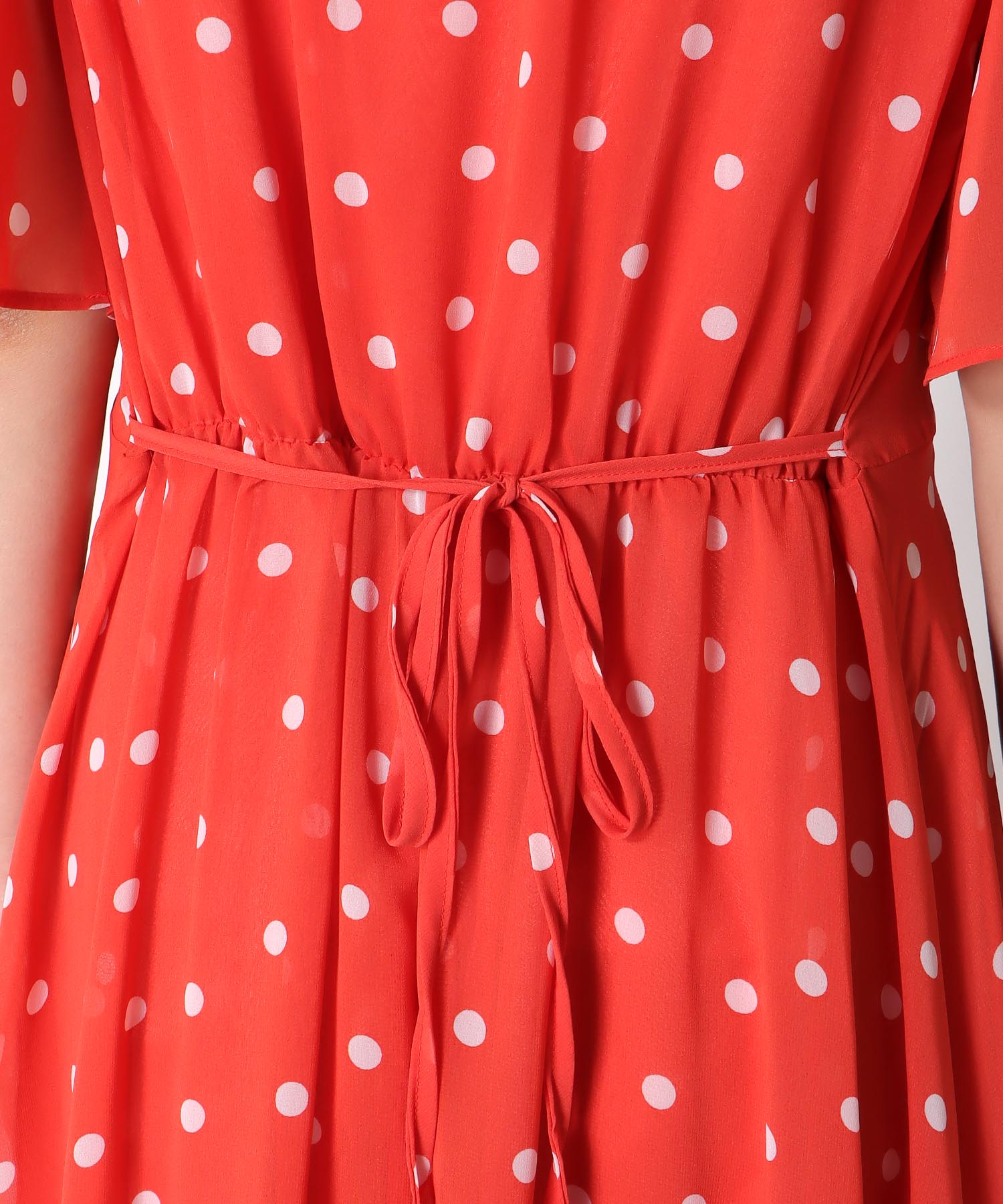 〔お家で試着〕ドット柄レトロワンピース