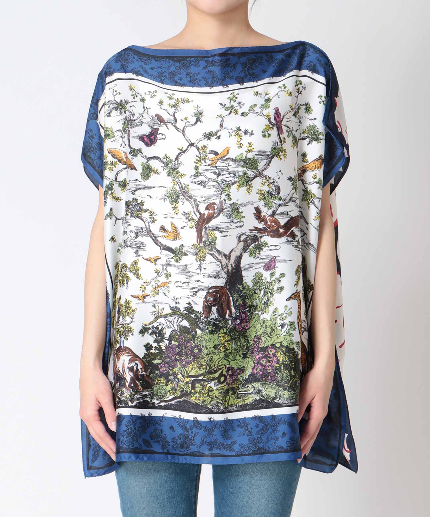 スカーフリメイク風ブラウス