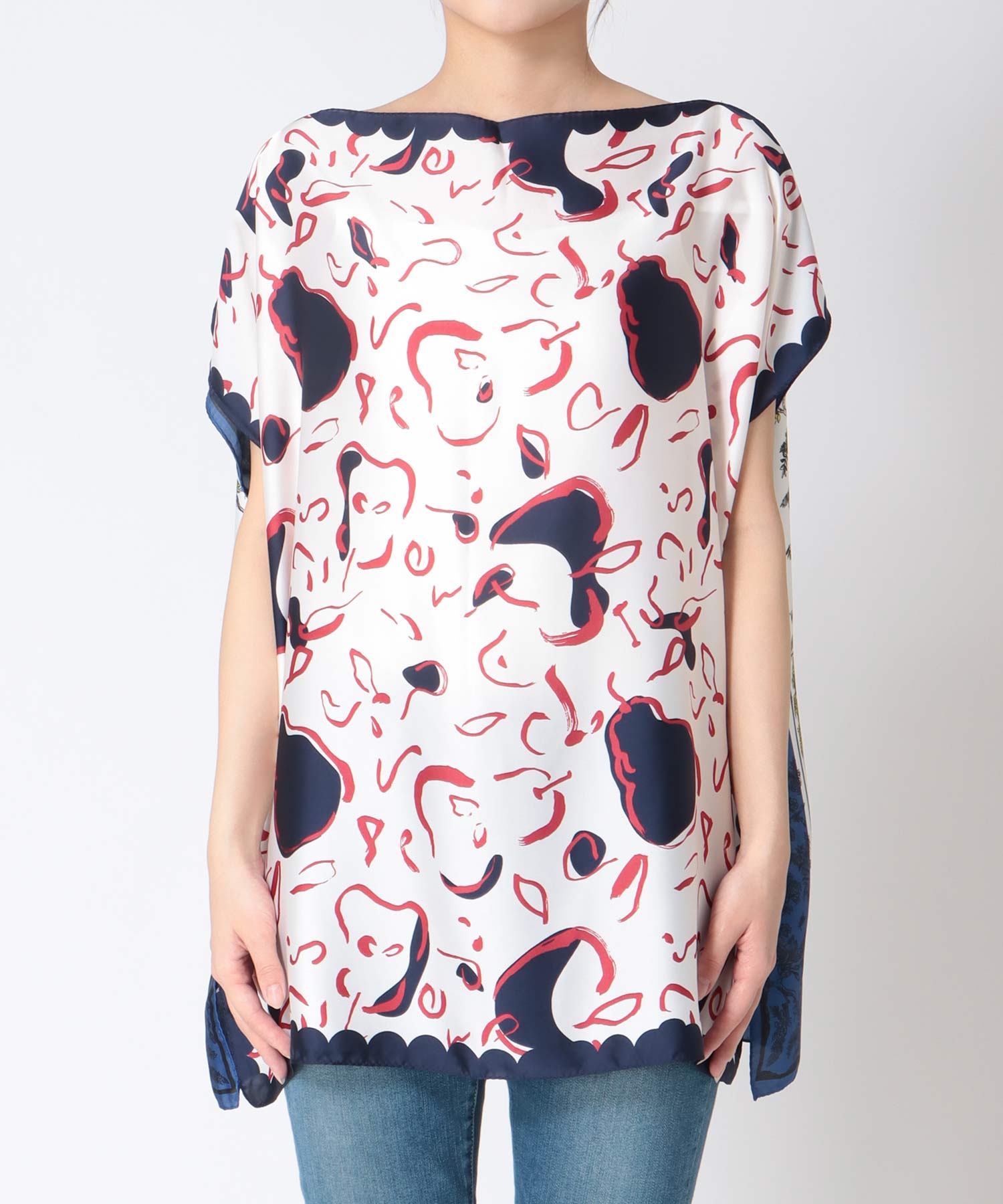 スカーフリメイク風ブラウス