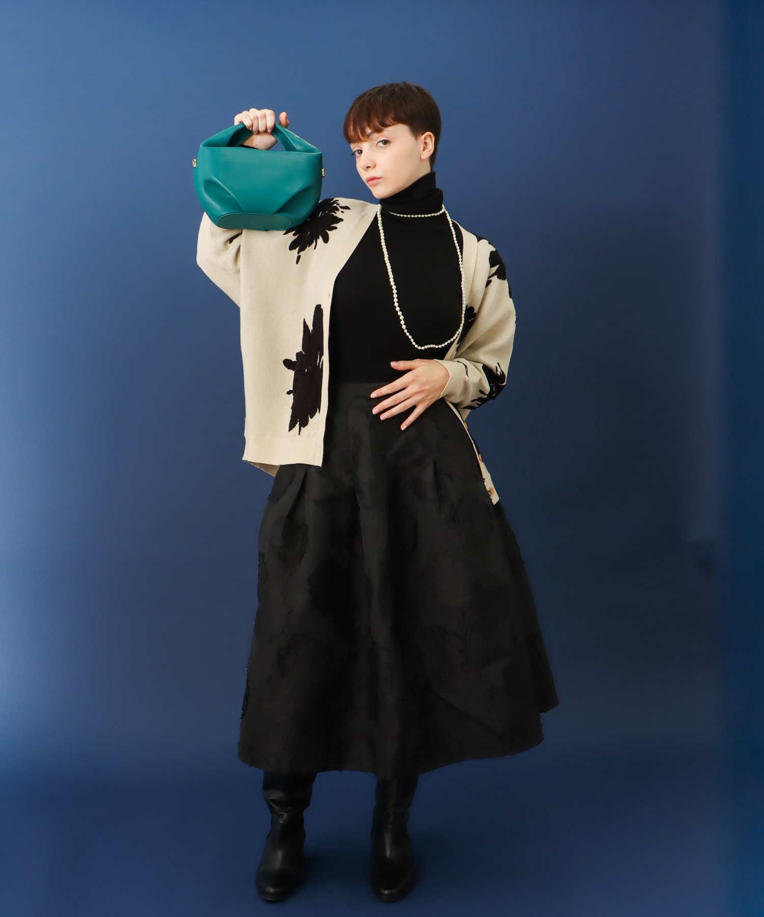 ジャガードボリュームスカート