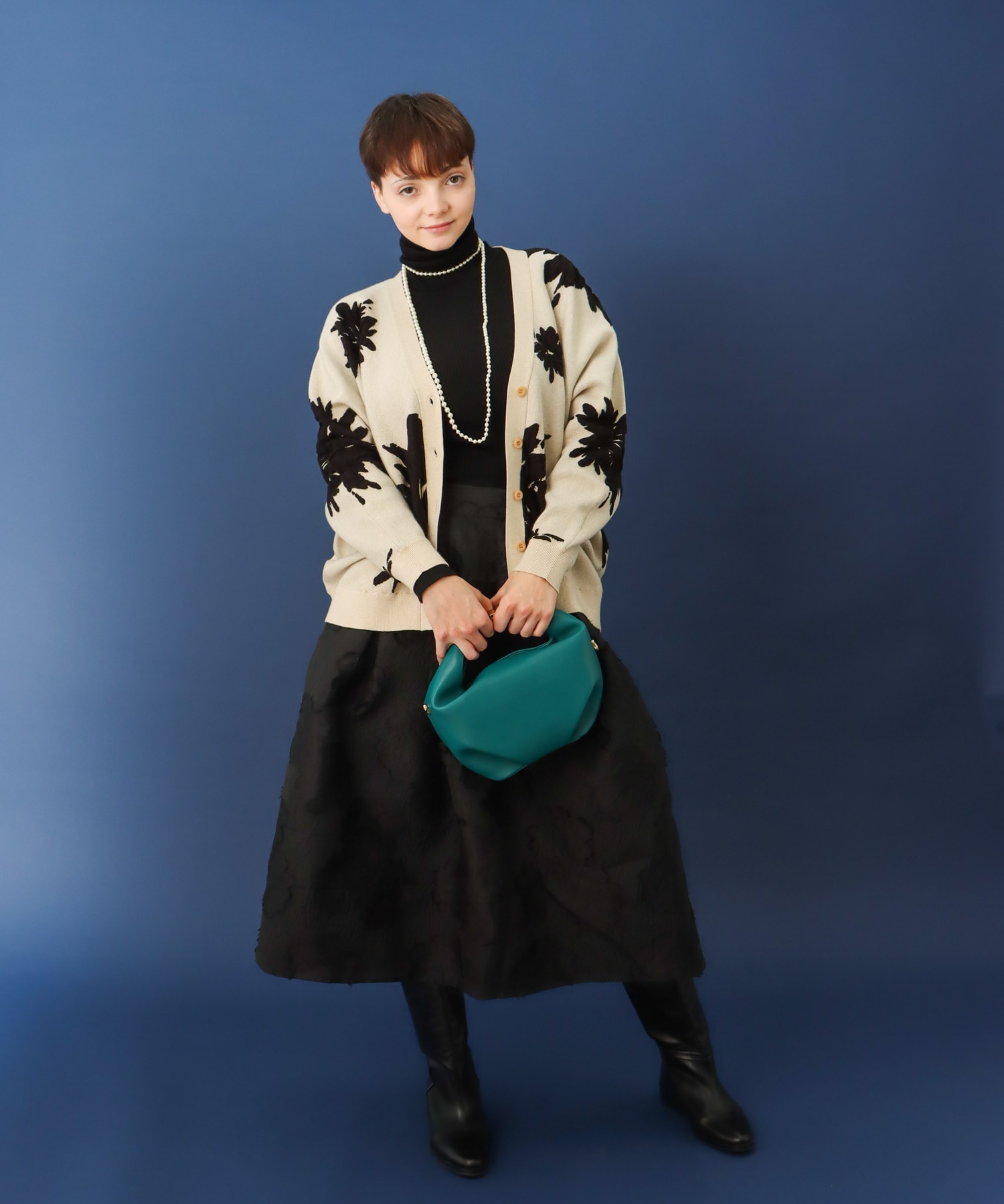 ジャガードボリュームスカート