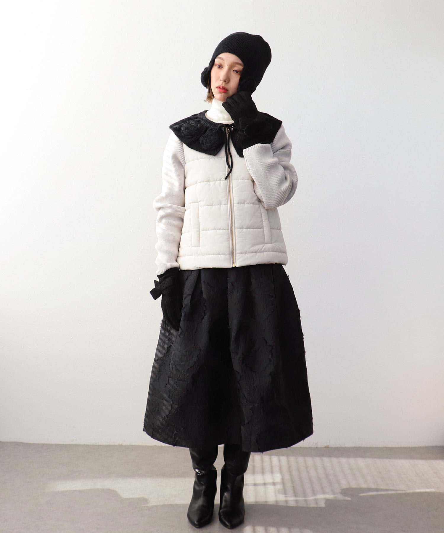 ジャガードボリュームスカート