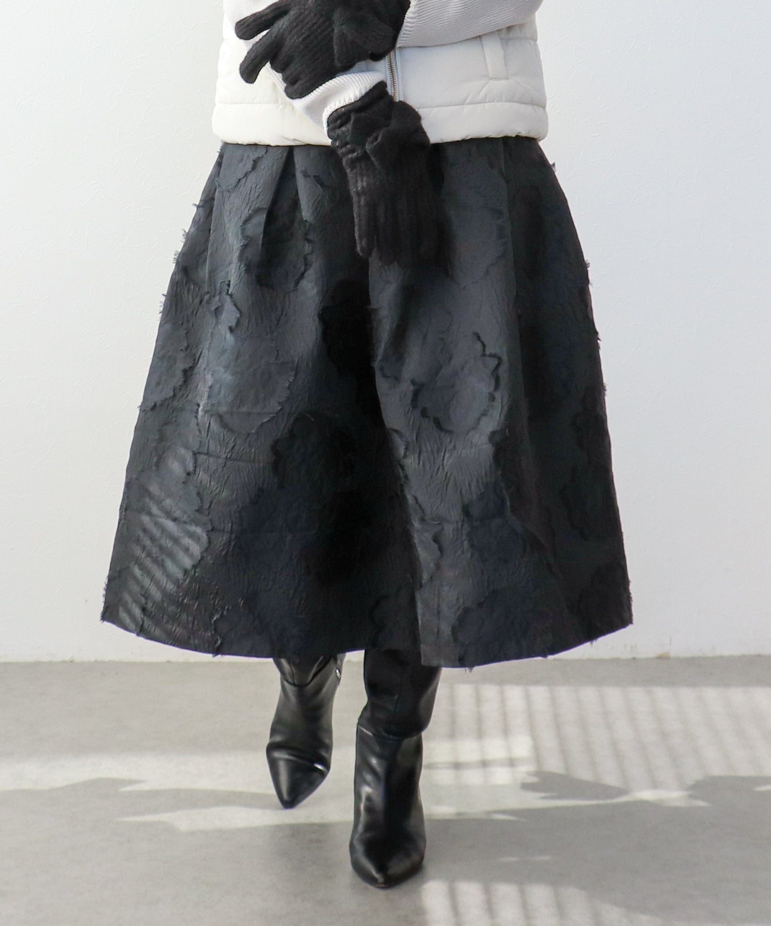 ジャガードボリュームスカート