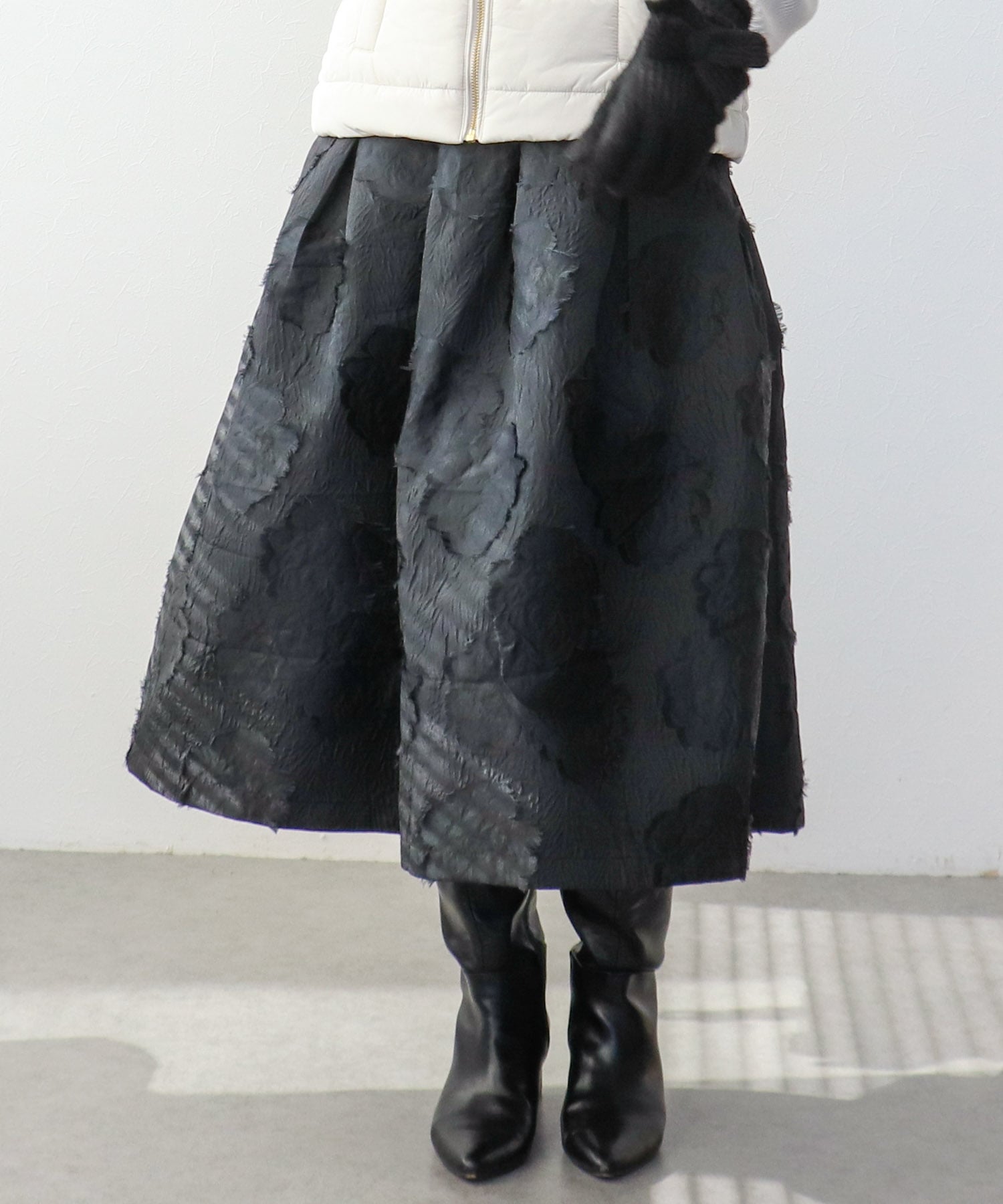 ジャガードボリュームスカート