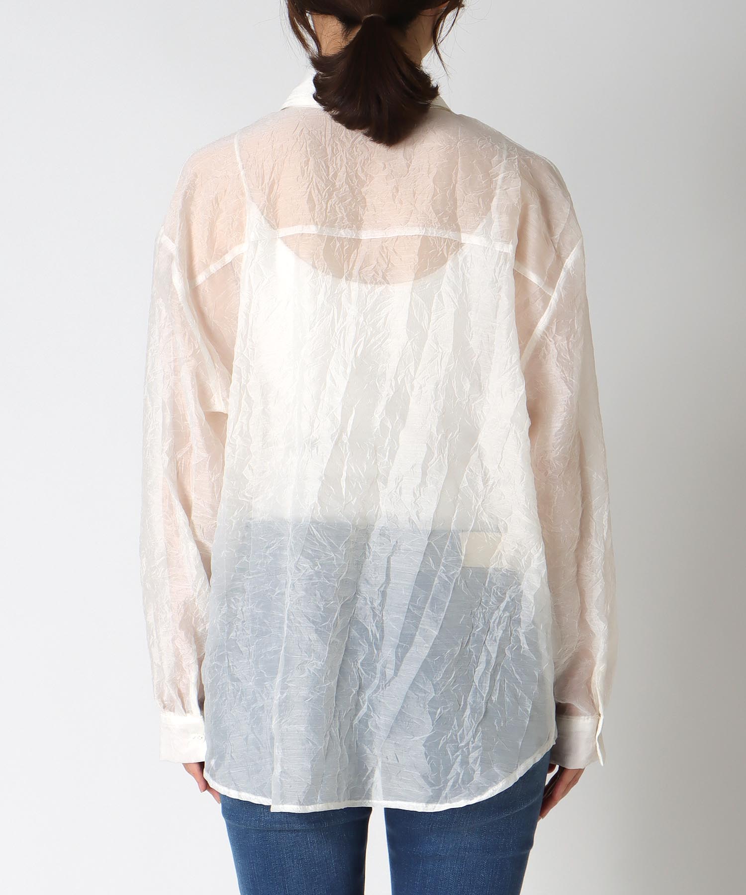 リンクル加工シアーブラウス
