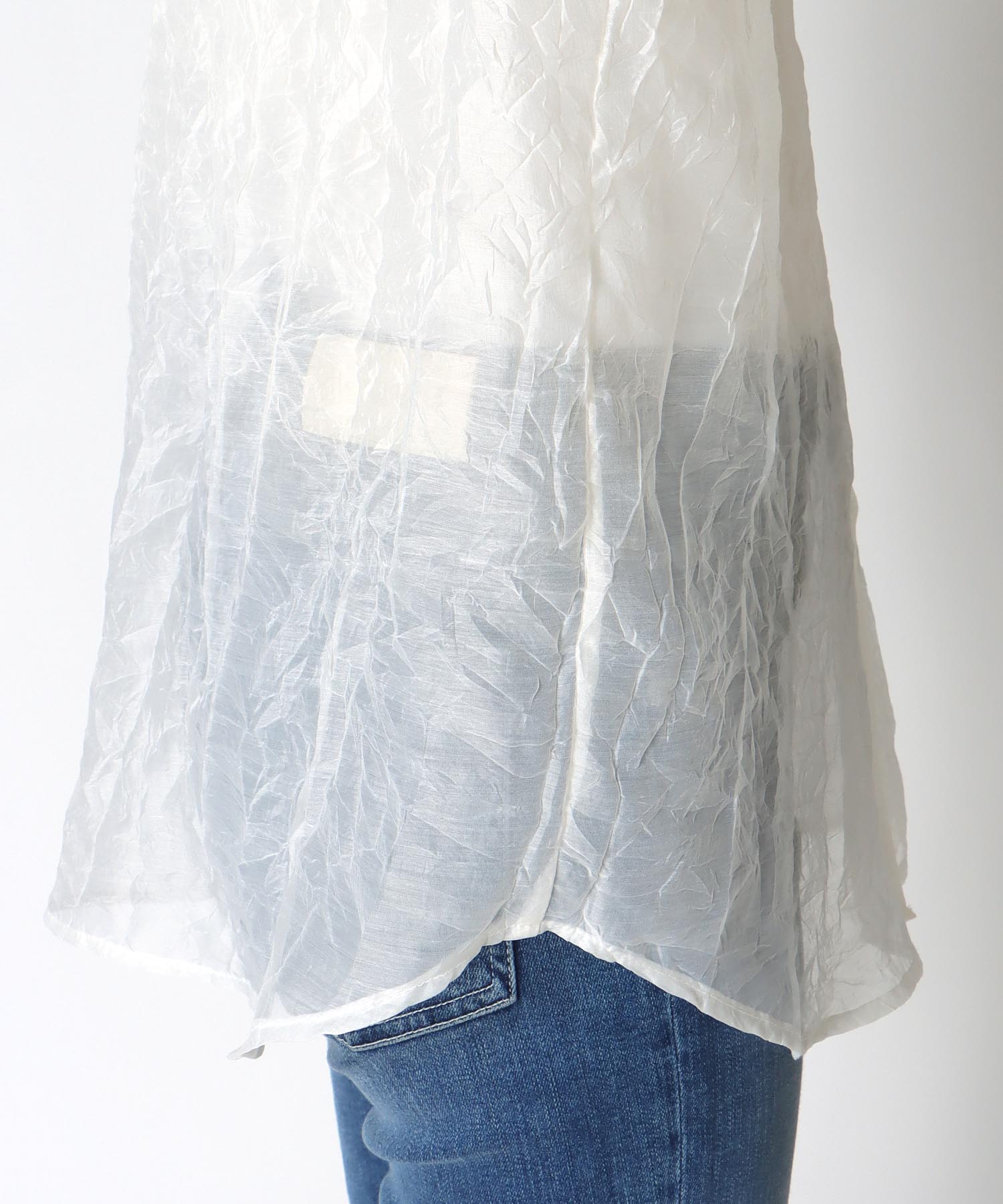 リンクル加工シアーブラウス