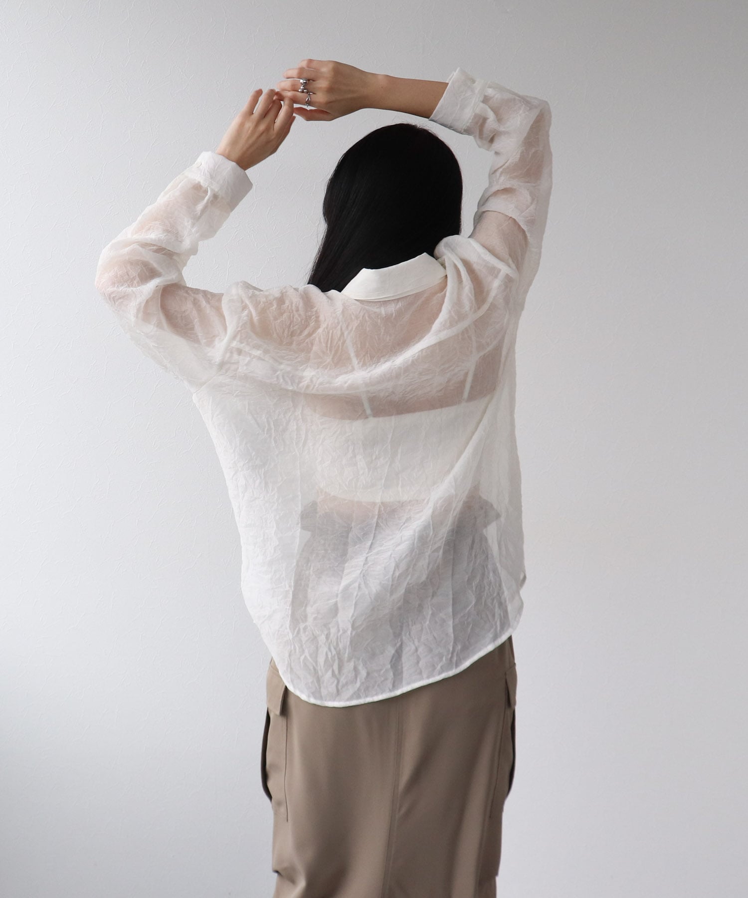 リンクル加工シアーブラウス