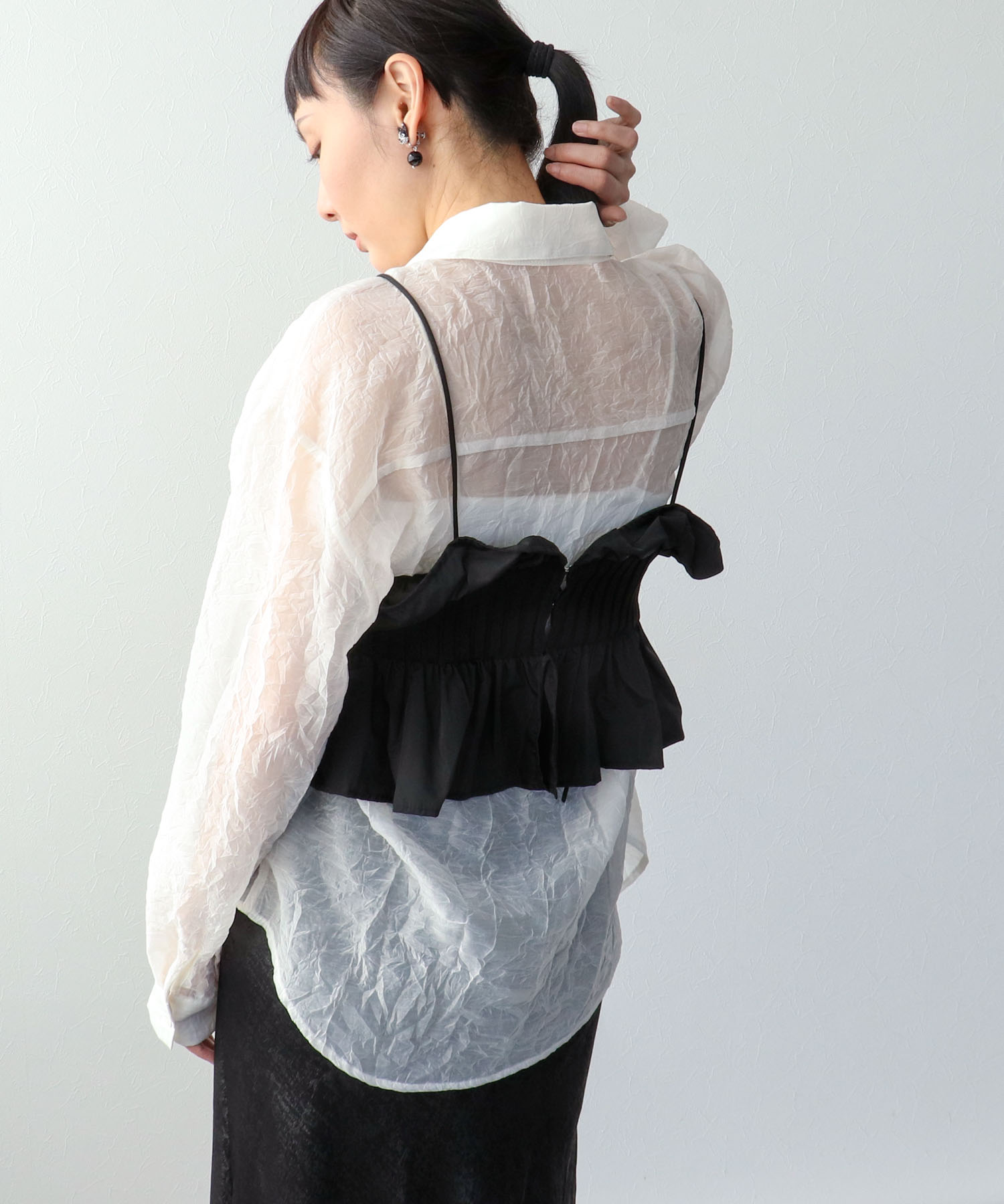 リンクル加工シアーブラウス