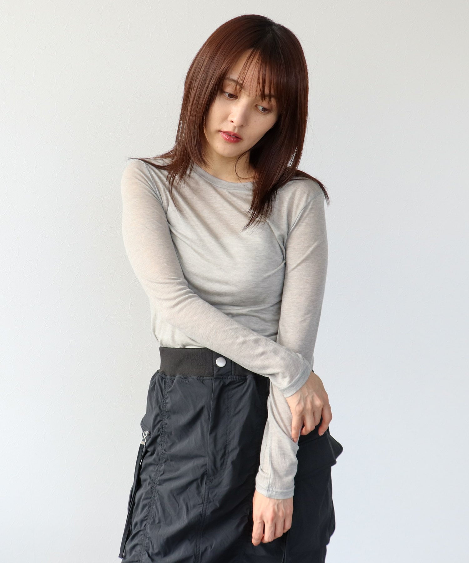 シンプルシアーカットプルオーバー