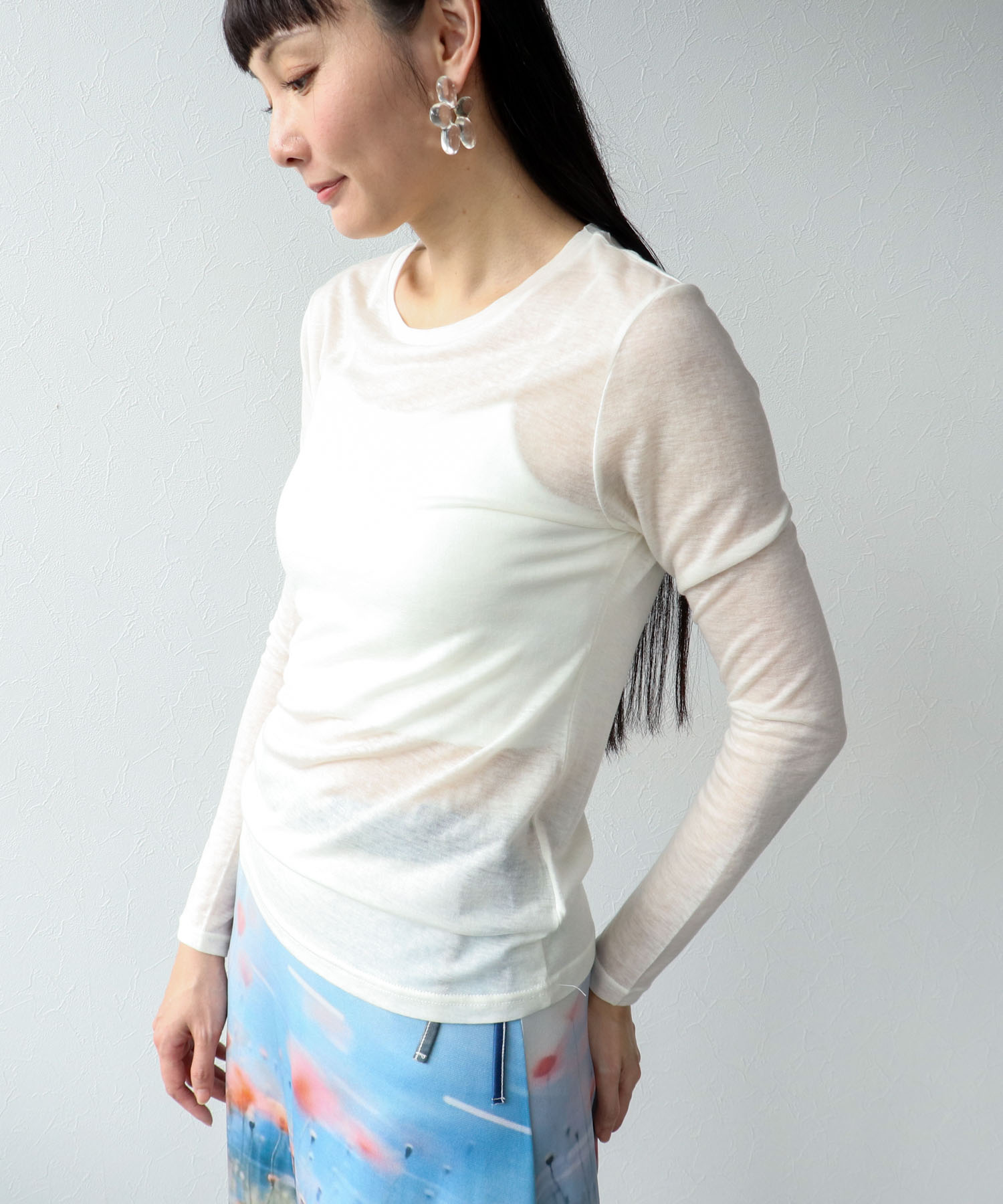 シンプルシアーカットプルオーバー