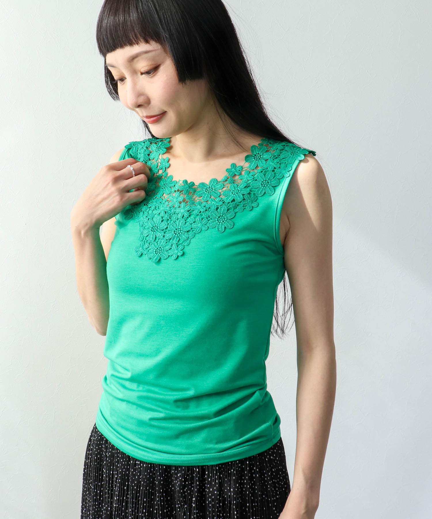 【抗菌・防臭TioTio】前後2WAYレースタンク