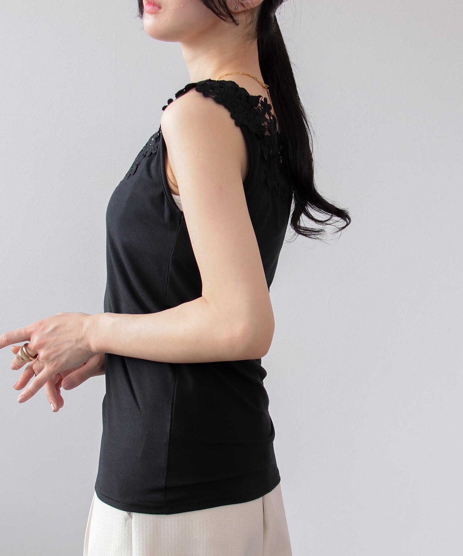 ≪再入荷≫【抗菌・防臭TioTio】前後2WAYレースタンク
