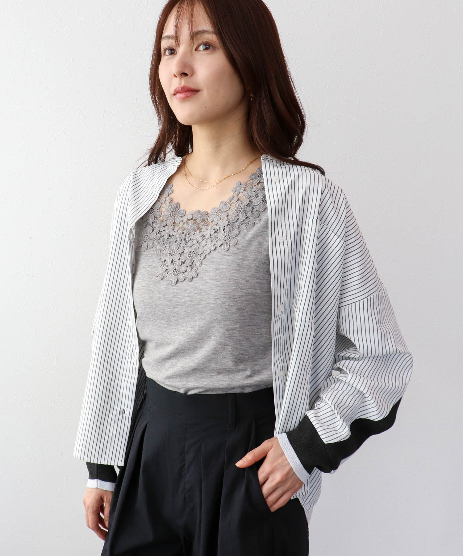 【抗菌・防臭TioTio】前後2WAYレースタンク