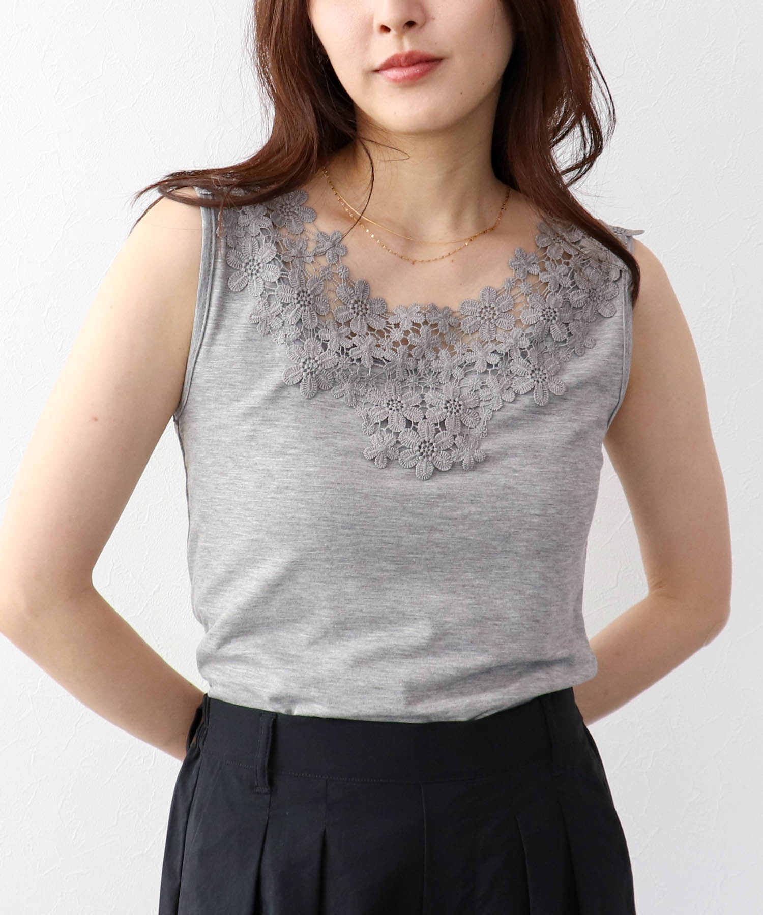 【抗菌・防臭TioTio】前後2WAYレースタンク