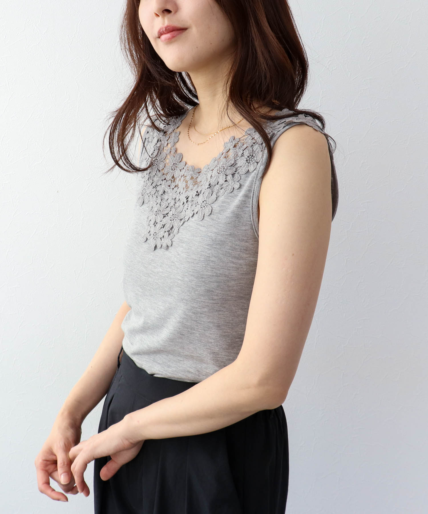 【抗菌・防臭TioTio】前後2WAYレースタンク