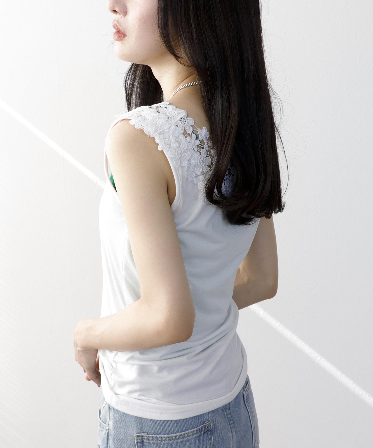 ≪再入荷≫【抗菌・防臭TioTio】前後2WAYレースタンク