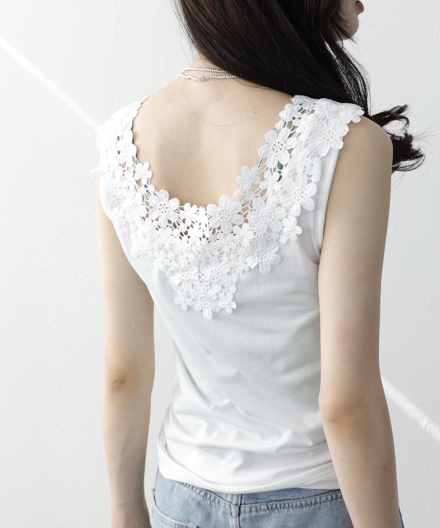 ≪再入荷≫【抗菌・防臭TioTio】前後2WAYレースタンク