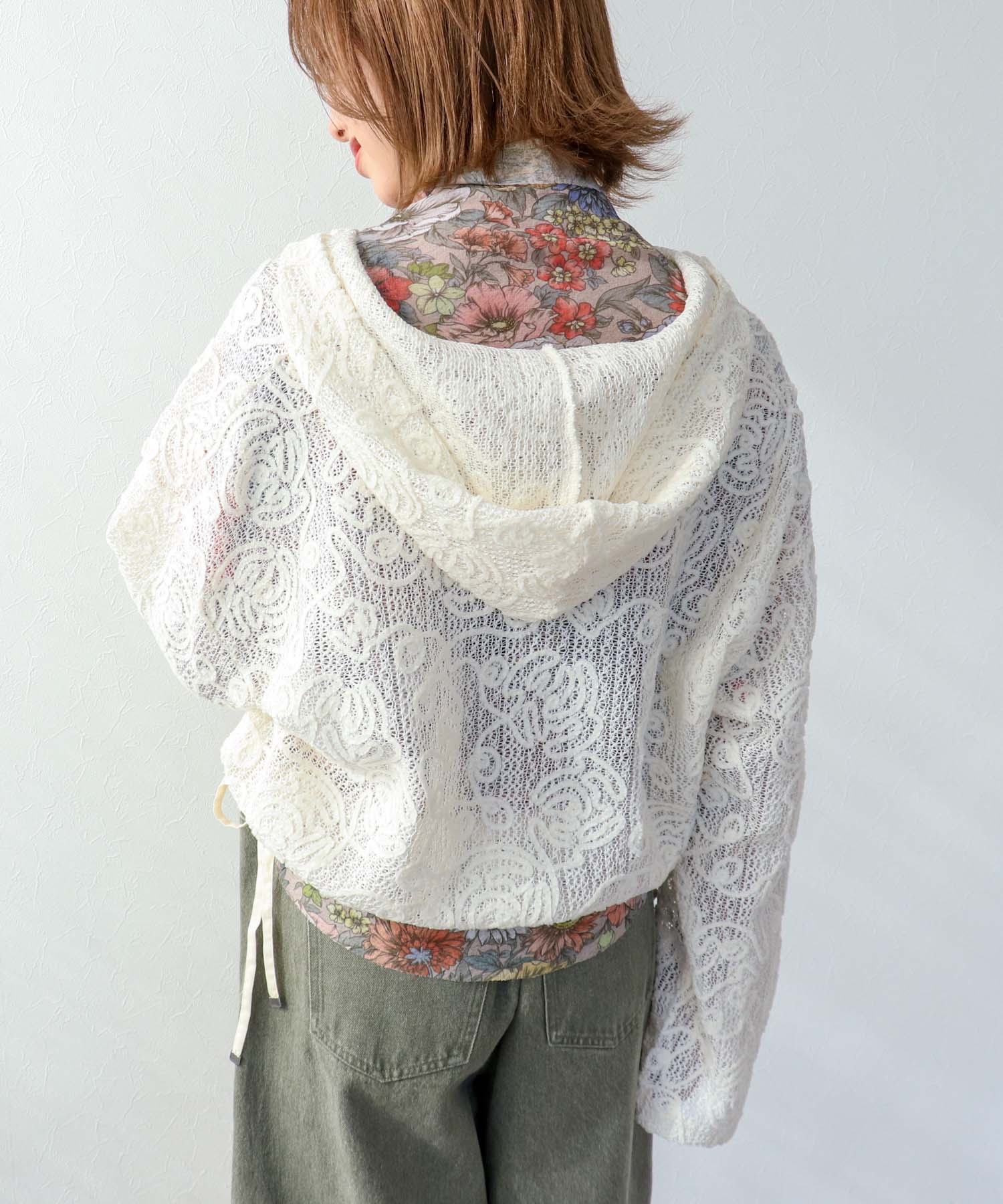 ドロストショートフーディー